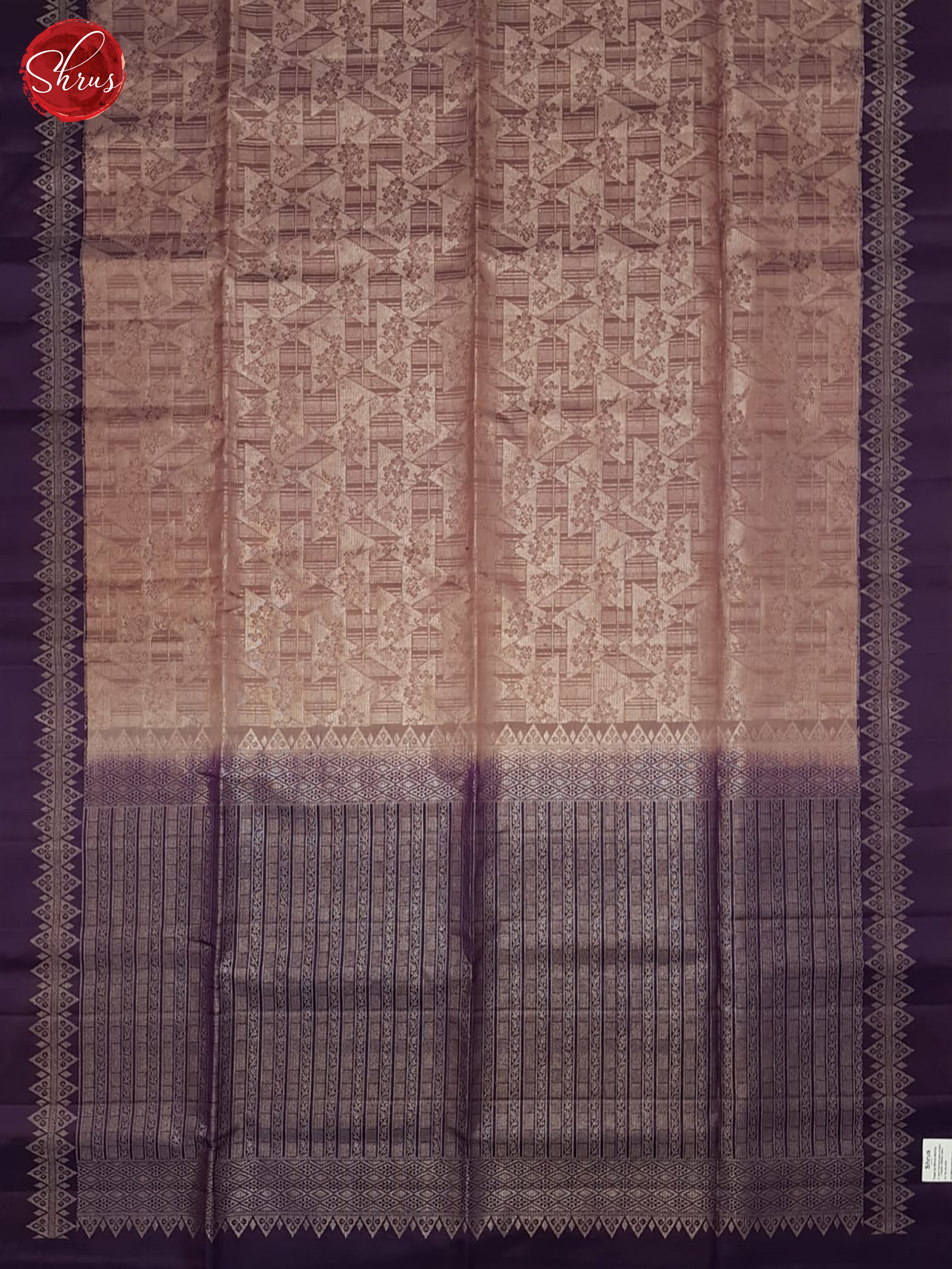 Brown & Wine - Soft Silk Saree - Shop on ShrusEternity.com