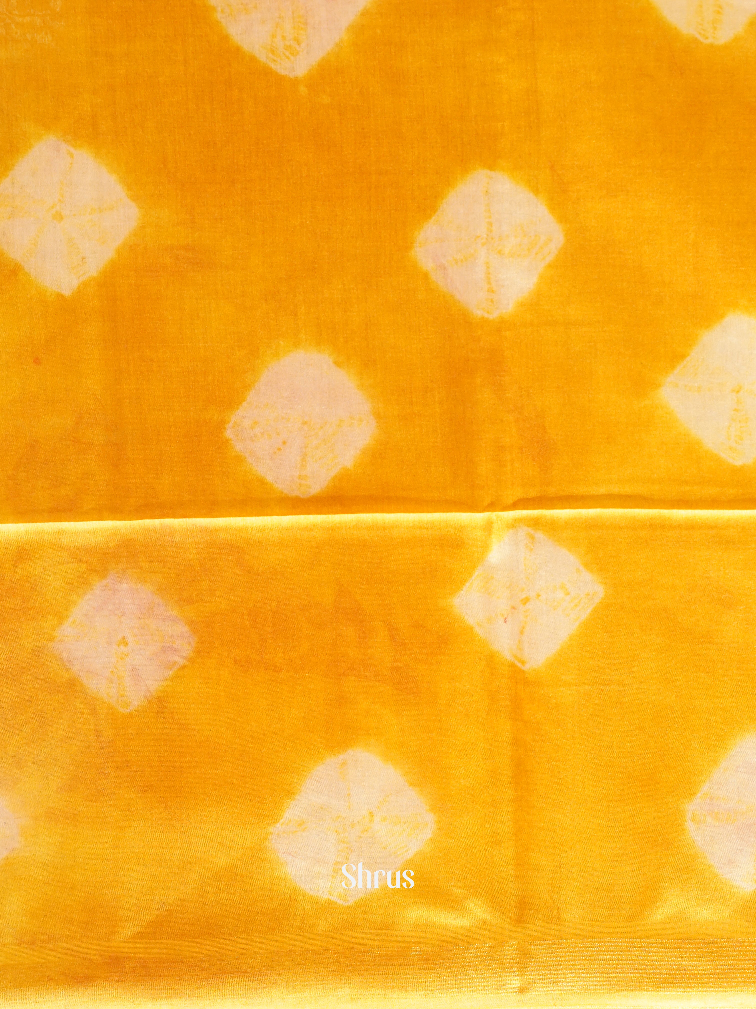 Maroon And Mustard- Shibori Saree - Shop on ShrusEternity.com