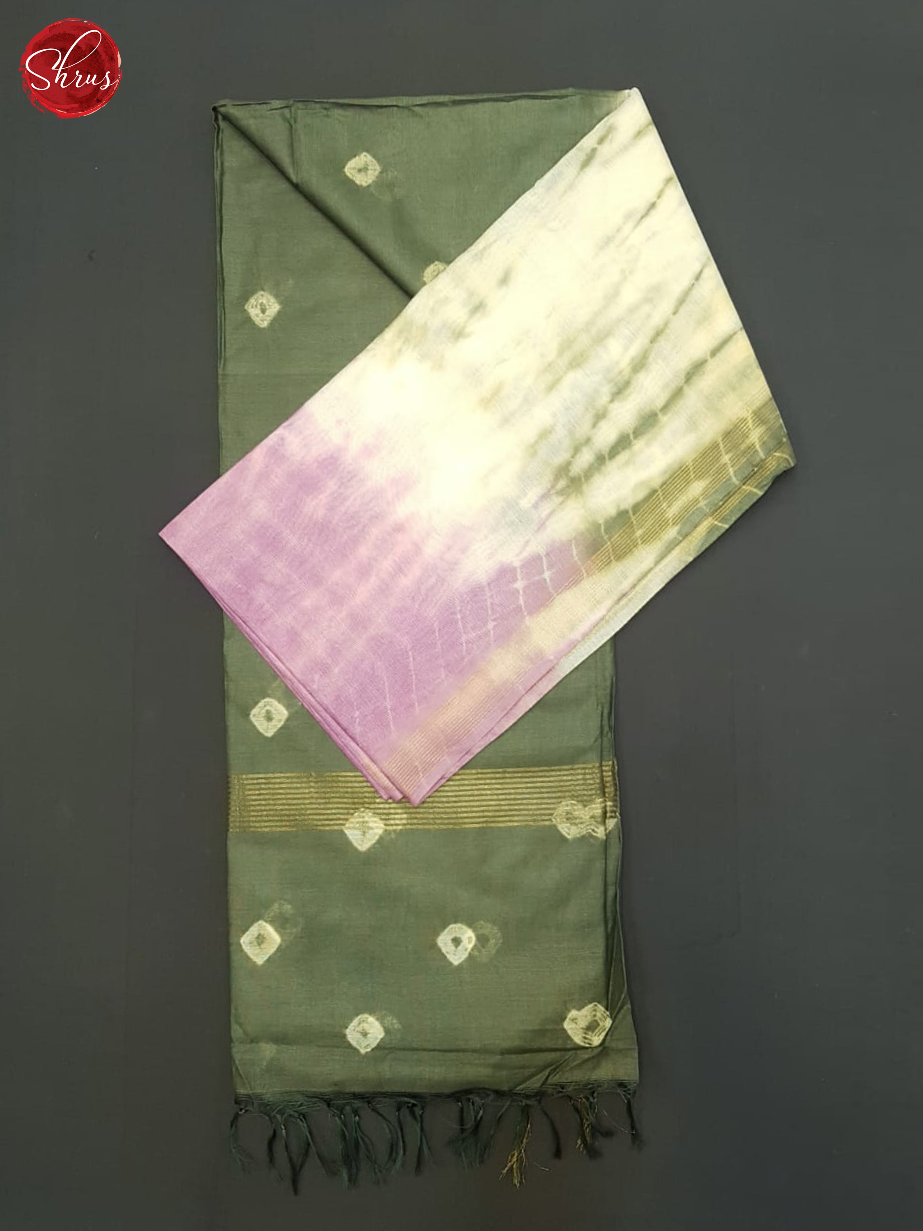 Cream And Grey- Shibori Saree - Shop on ShrusEternity.com