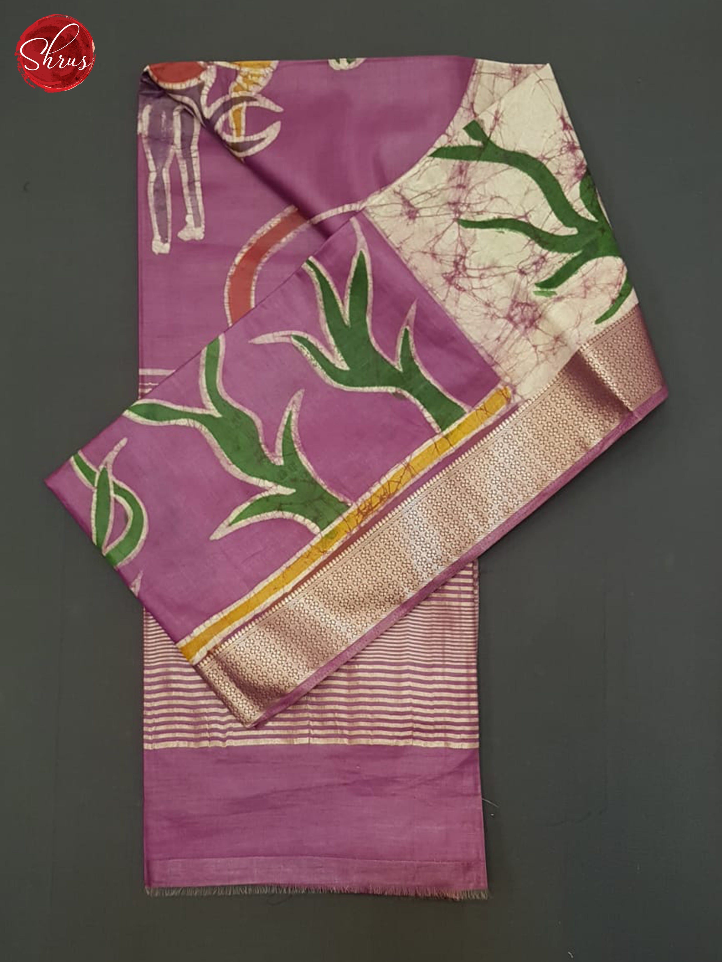 Dusty Wine(Single Tone)- Semi Chanderi Saree - Shop on ShrusEternity.com