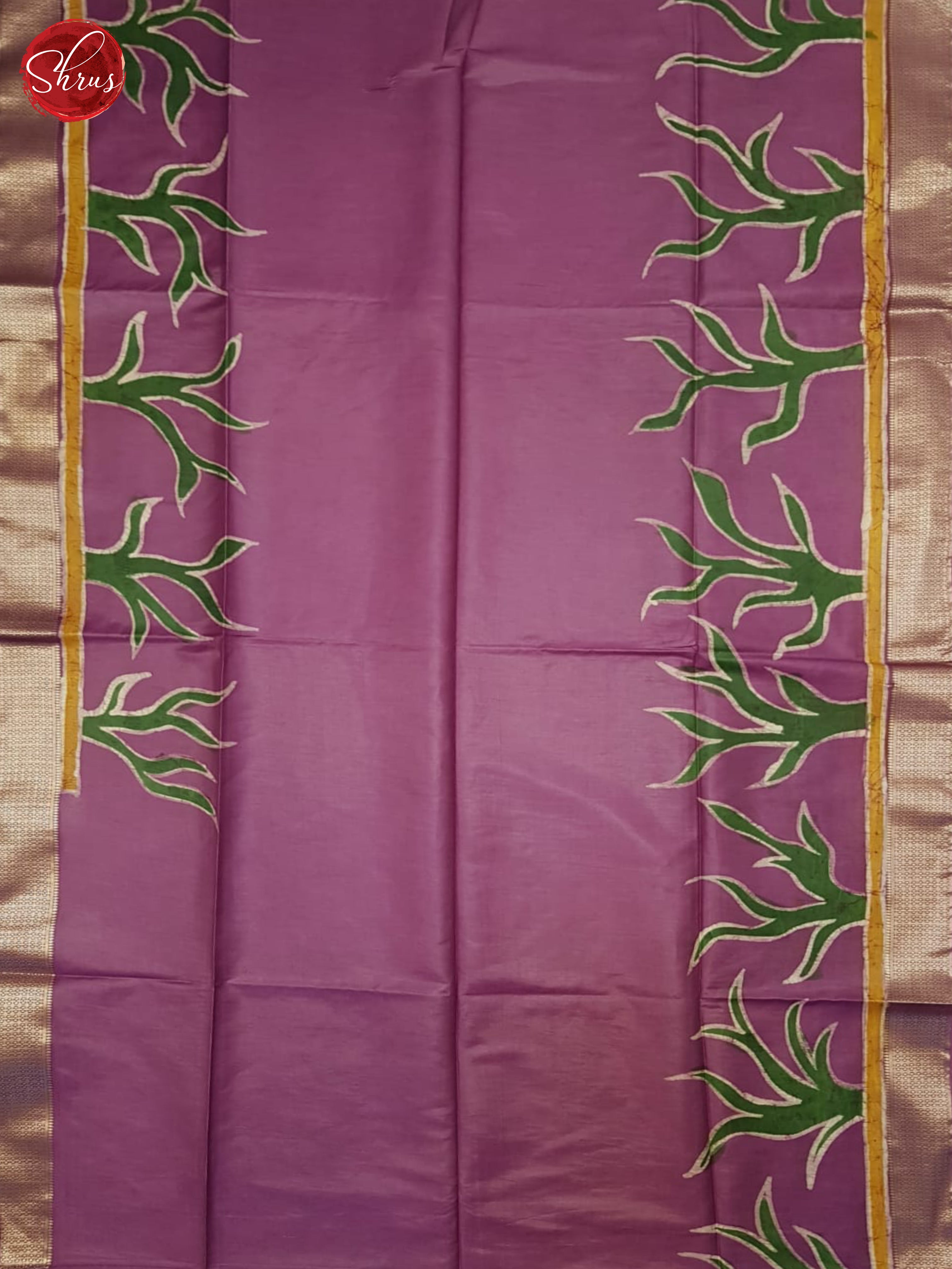 Dusty Wine(Single Tone)- Semi Chanderi Saree - Shop on ShrusEternity.com