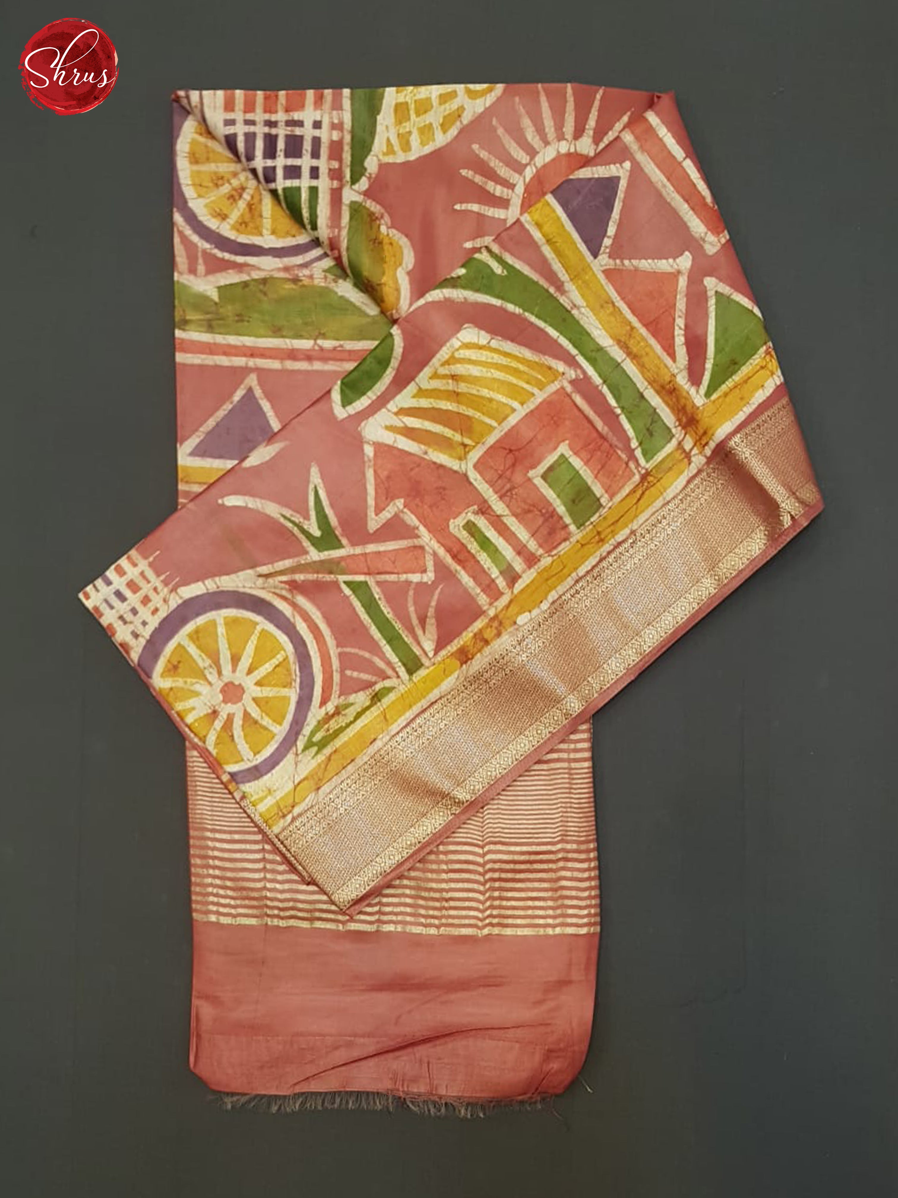 Red(Single Tone)- Semi Chanderi Saree - Shop on ShrusEternity.com