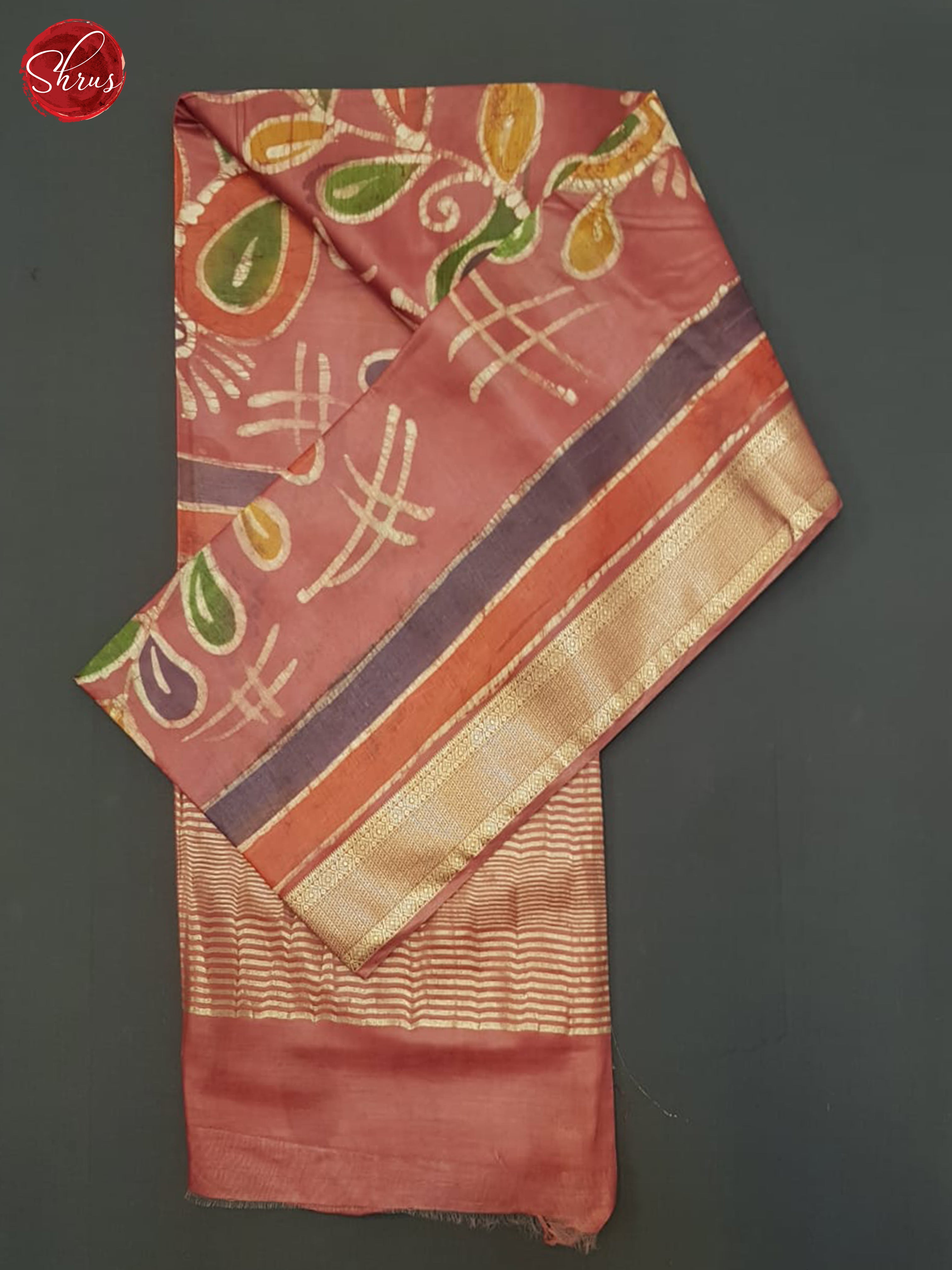 Dusty Maroon(SIngle tone)- Semi Chanderi Saree - Shop on ShrusEternity.com