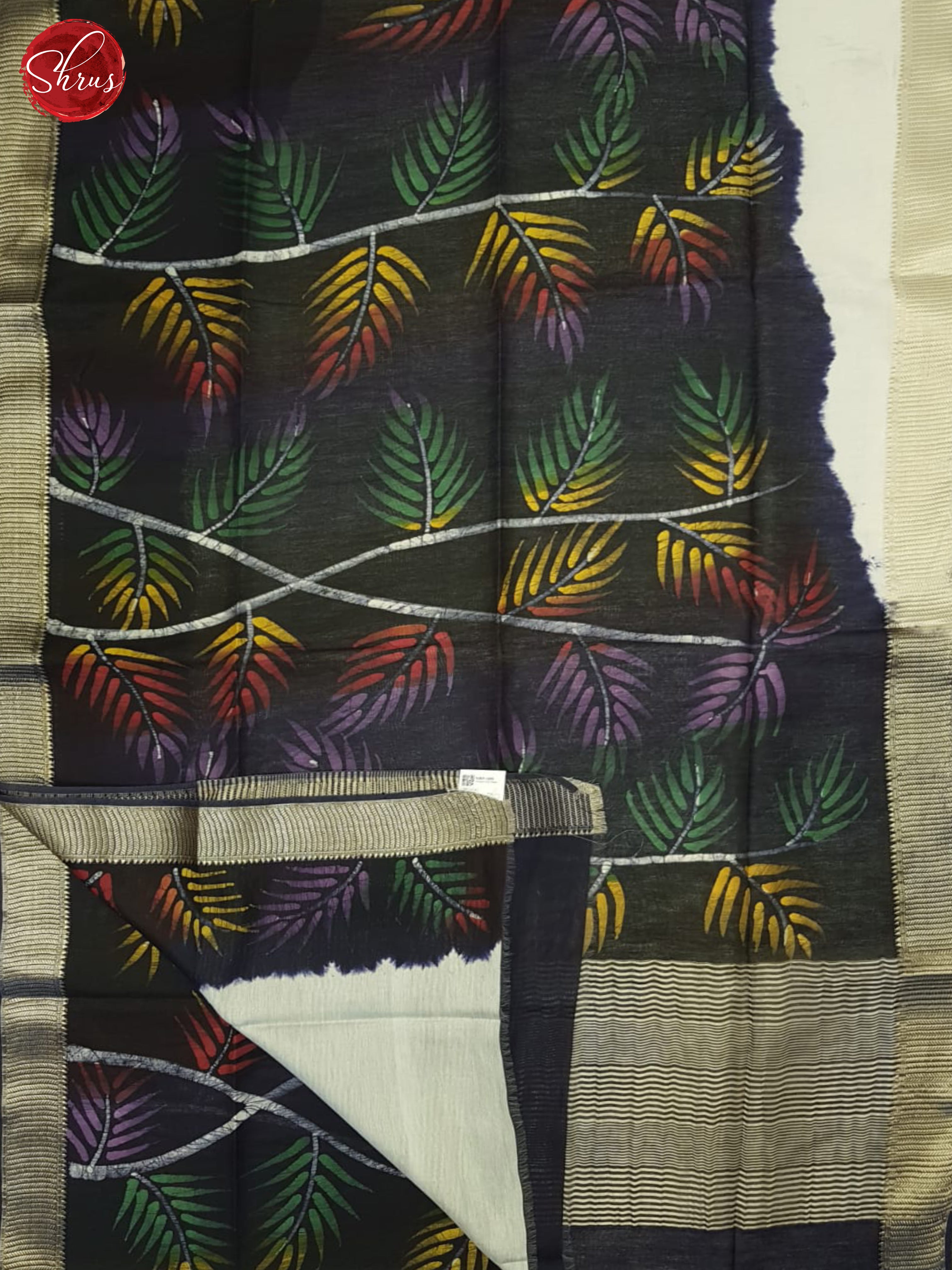 Black And White- Semi Chanderi Saree - Shop on ShrusEternity.com