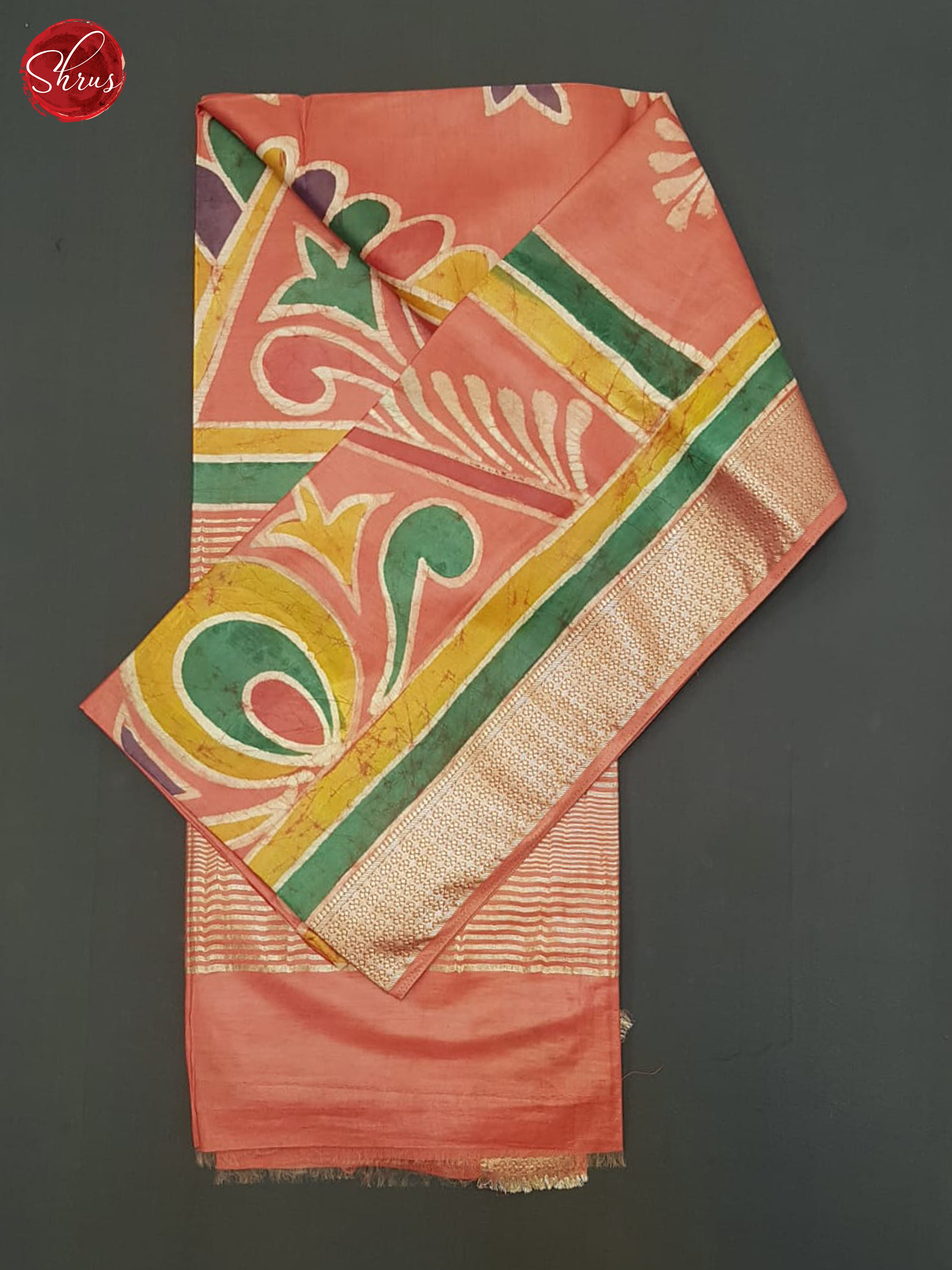Red(Single Tone)-Semi Chanderi Saree - Shop on ShrusEternity.com