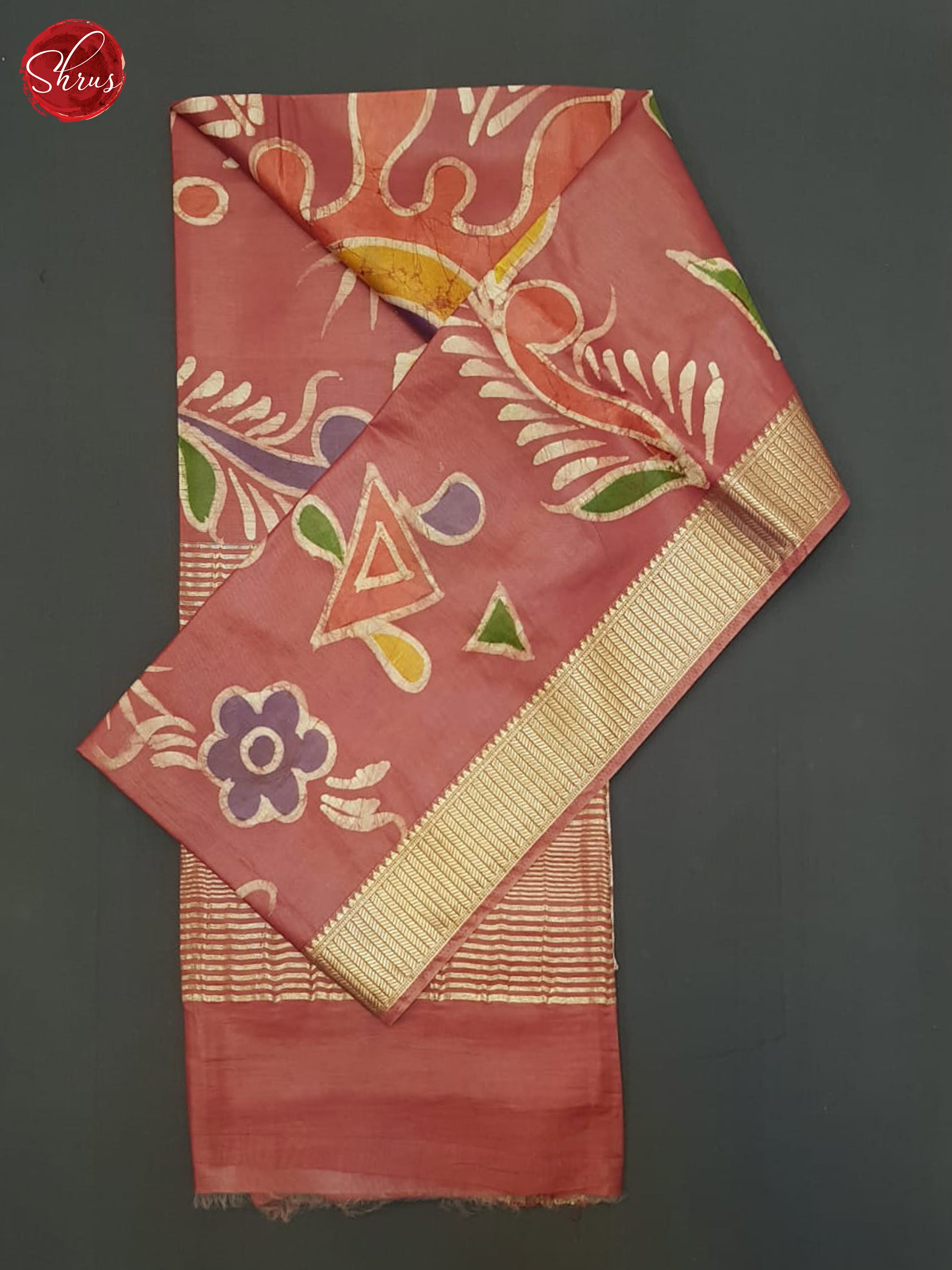 Maroon(Single tone)- Semi Chanderi Saree - Shop on ShrusEternity.com