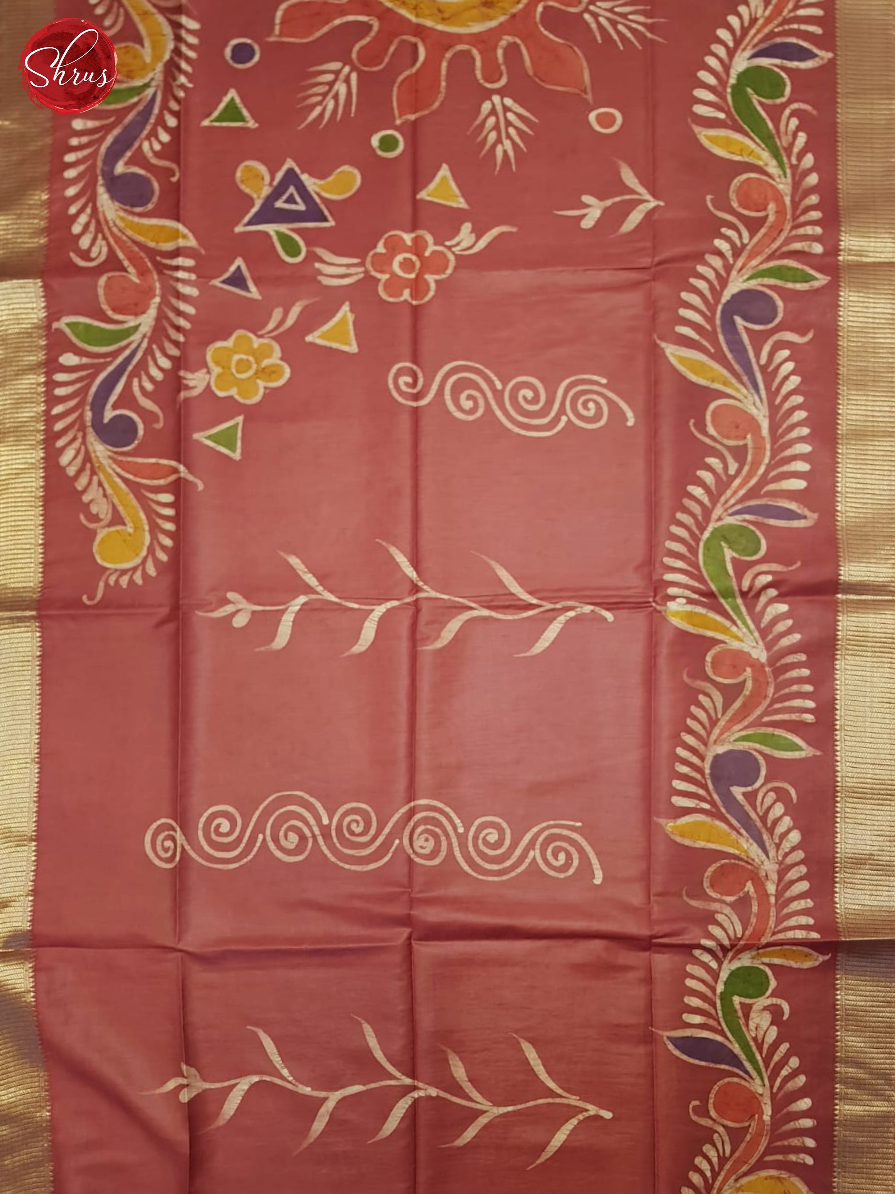 Maroon(Single tone)- Semi Chanderi Saree - Shop on ShrusEternity.com