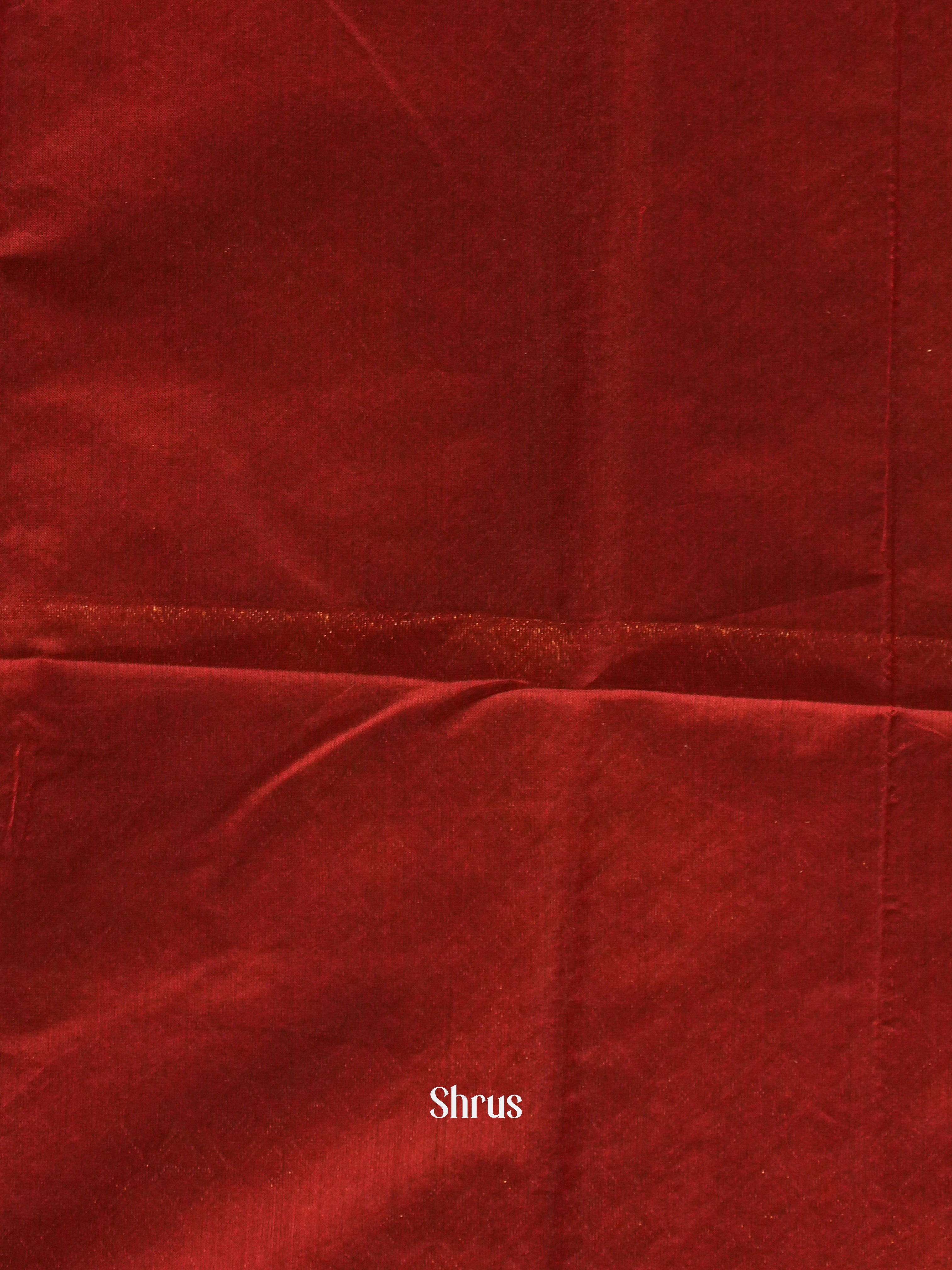 Blue And Arraku Maroon- Semi Silk Cotton Saree - Shop on ShrusEternity.com