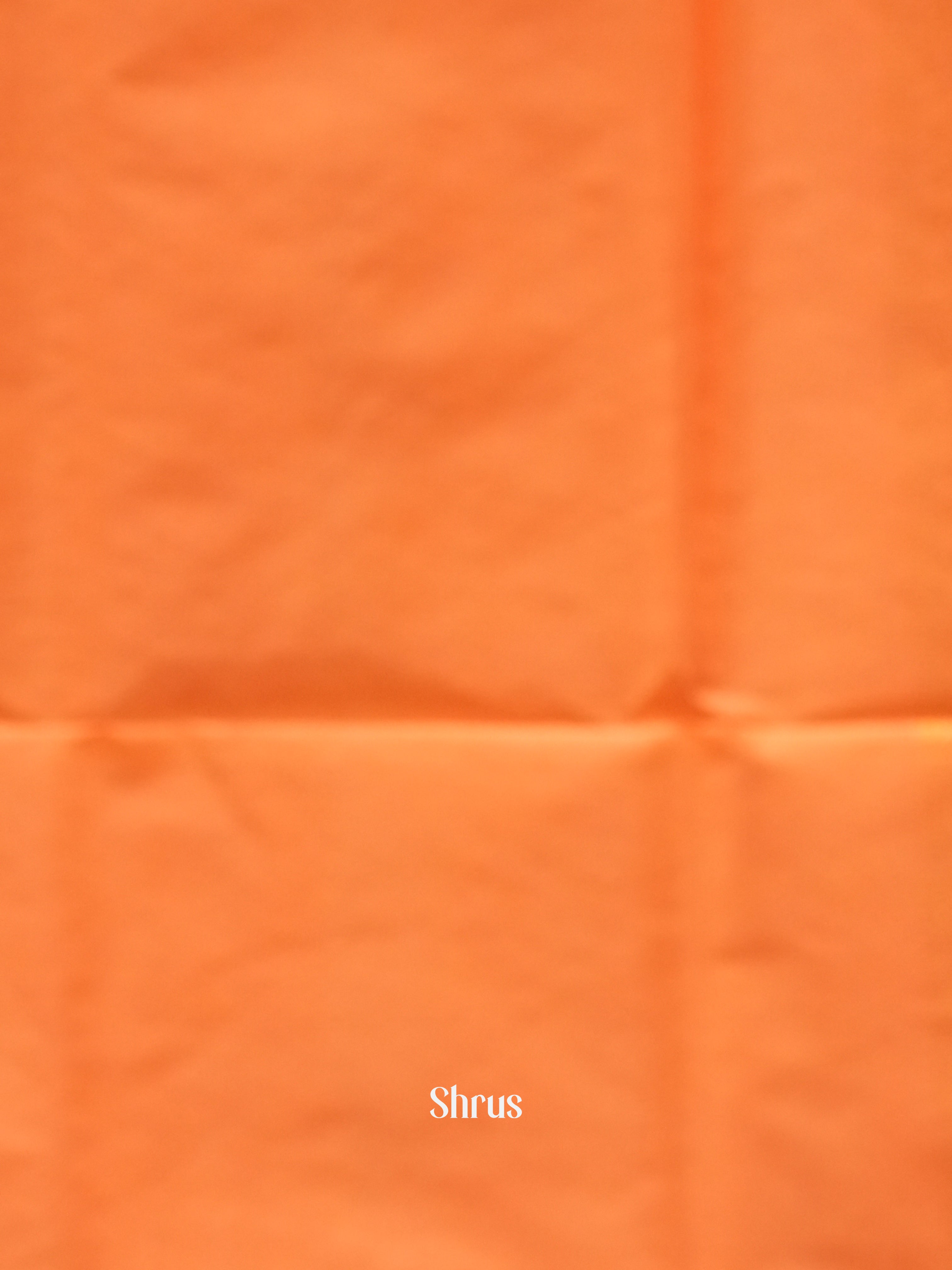 Green And Peach Orange- Semi Silk Cotton Saree - Shop on ShrusEternity.com