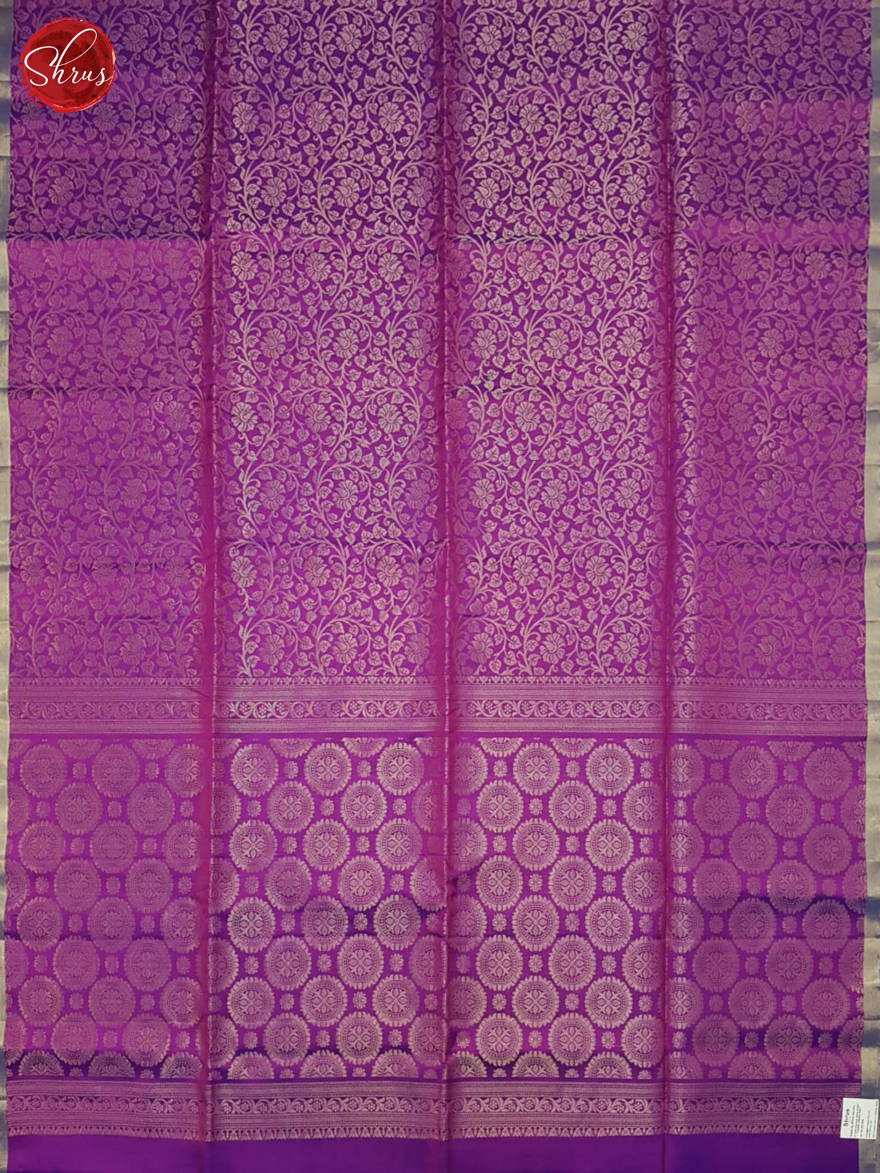 Purple(Single Tone)- Soft Silk Saree - Shop on ShrusEternity.com