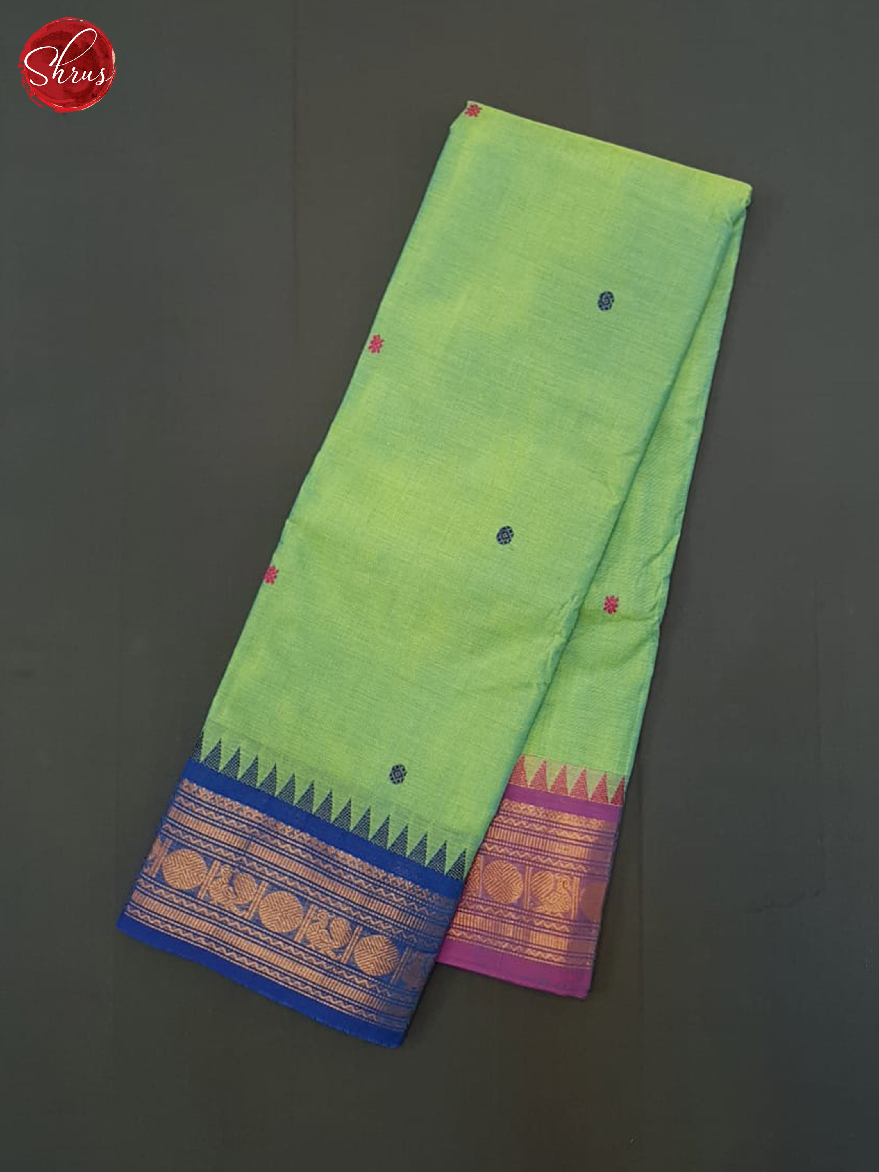 Green And Blue- Chettinad Cotton saree - Shop on ShrusEternity.com