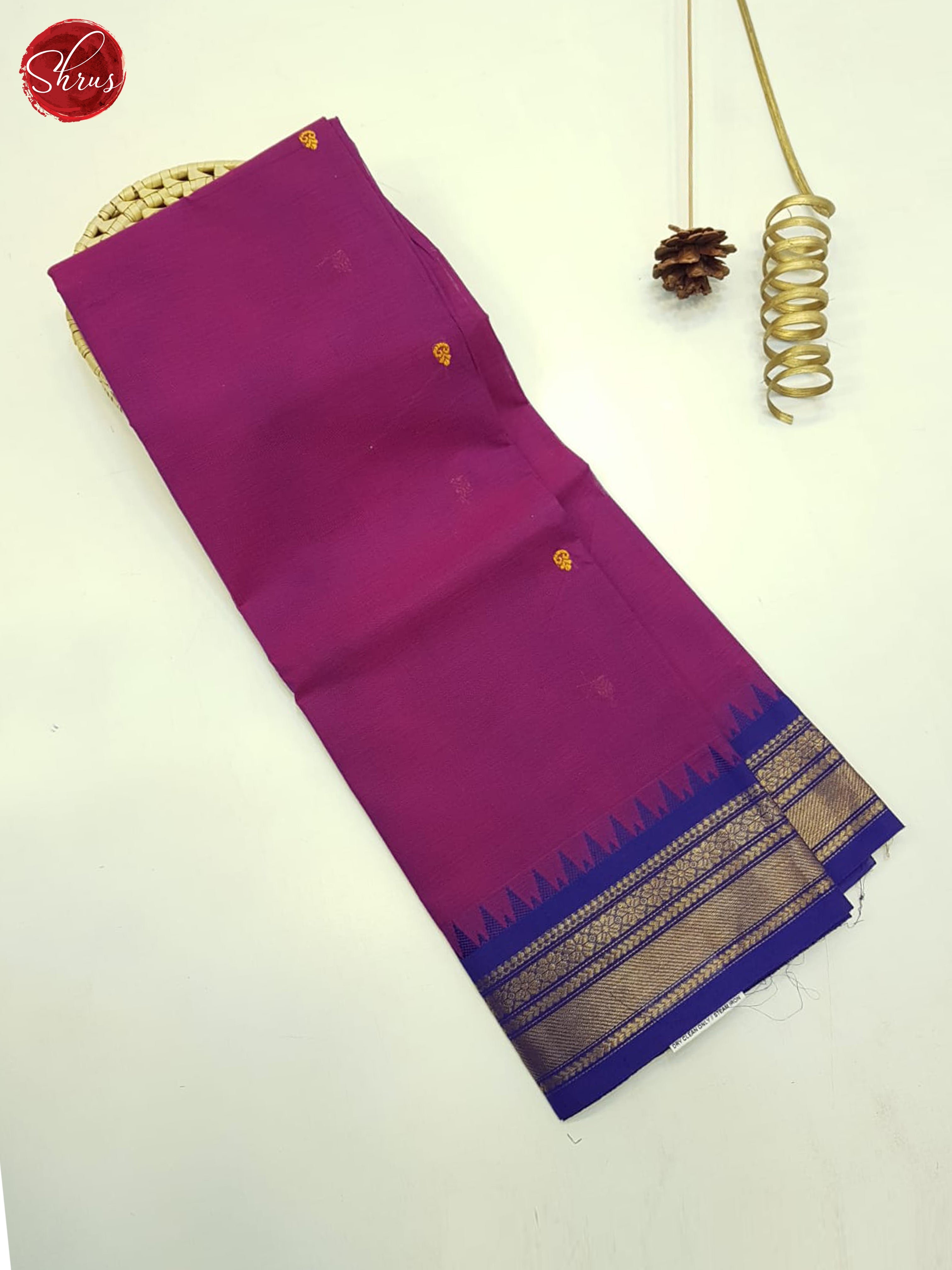 Vadamalli And Blue- Unstitched Chettinad Cotton Top - Shop on ShrusEternity.com