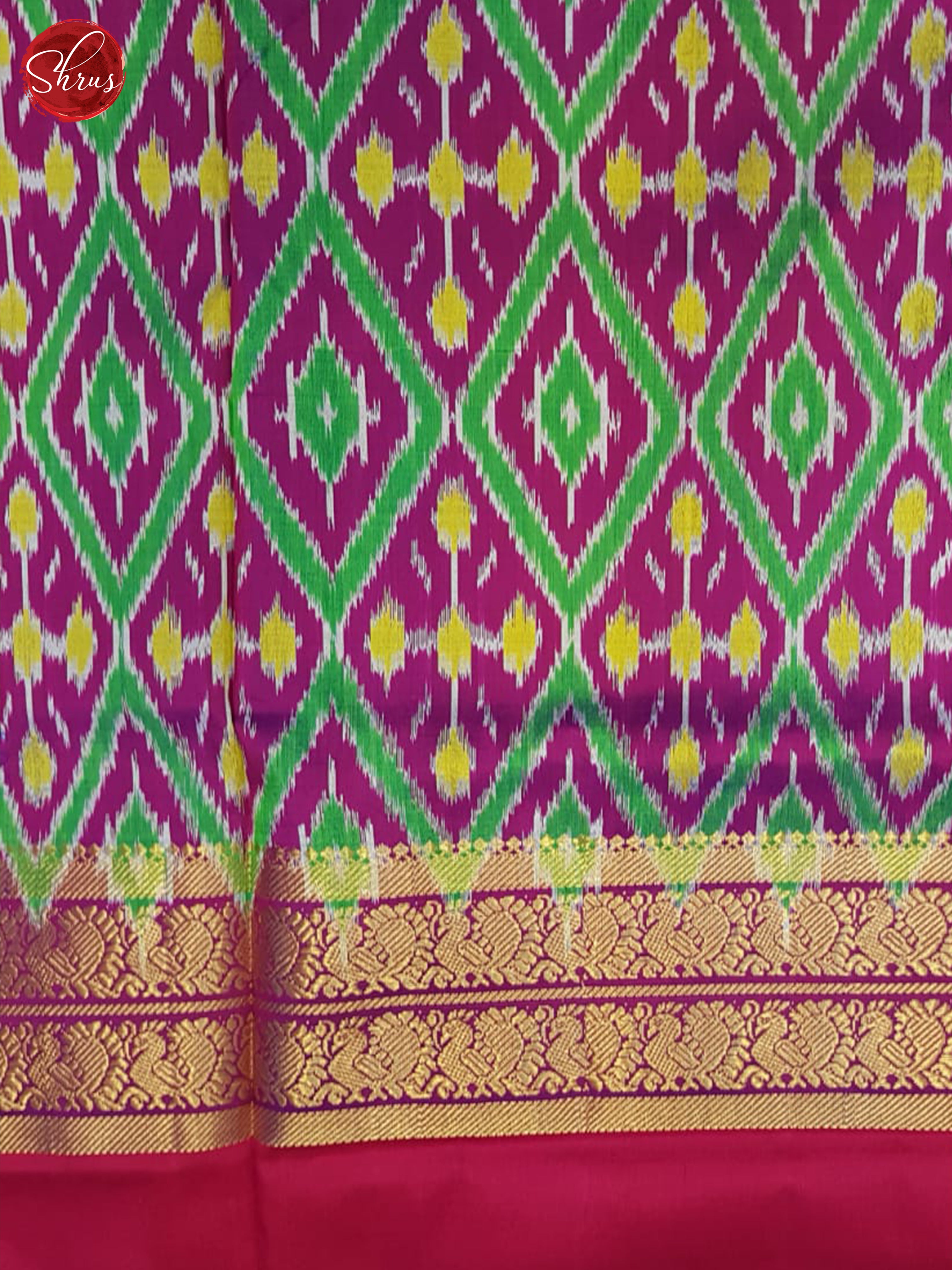 Pista Green And Purple- Ikkat Silk Saree - Shop on ShrusEternity.com