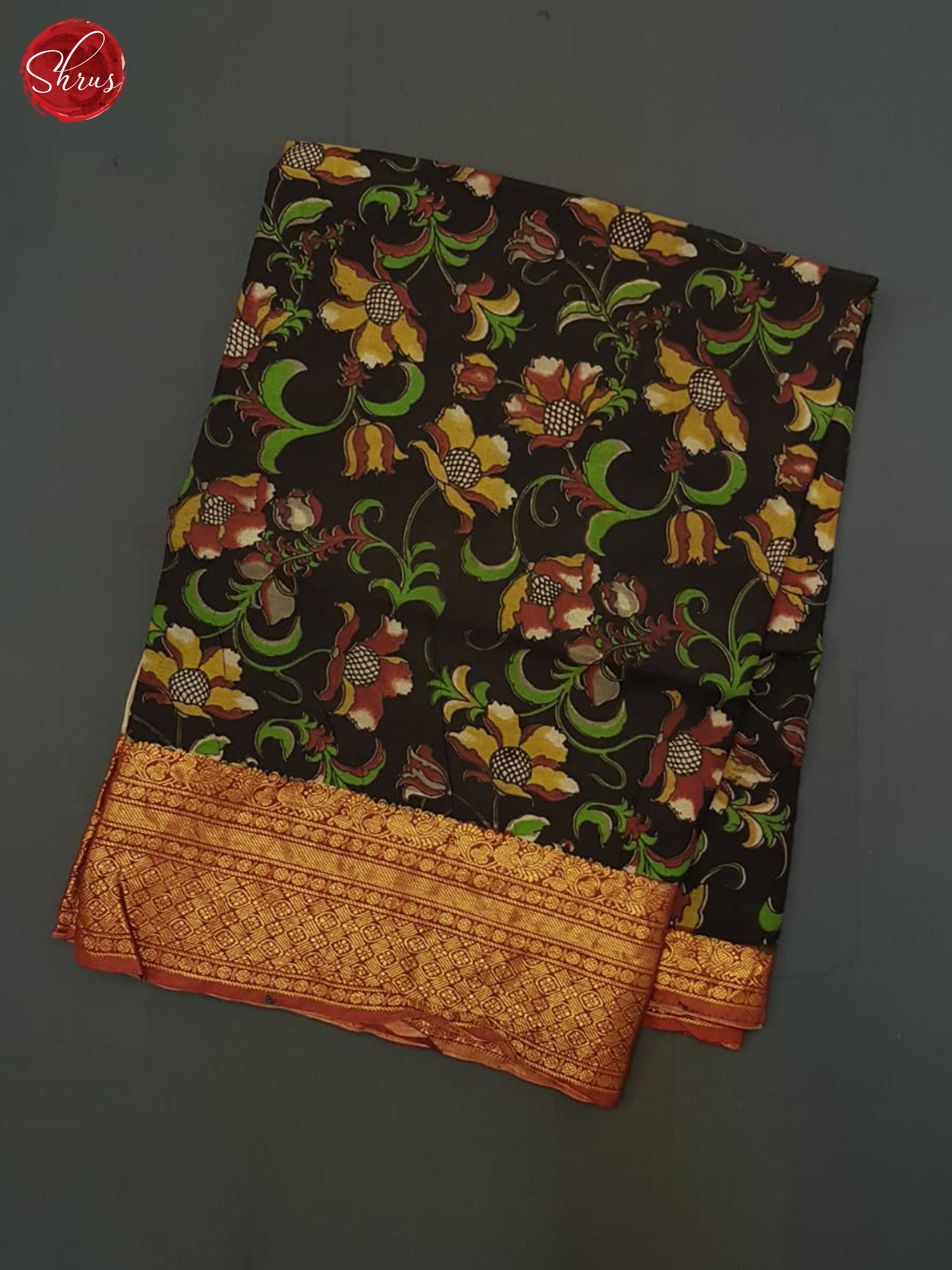 Black And Cream- Kalamkari Saree - Shop on ShrusEternity.com