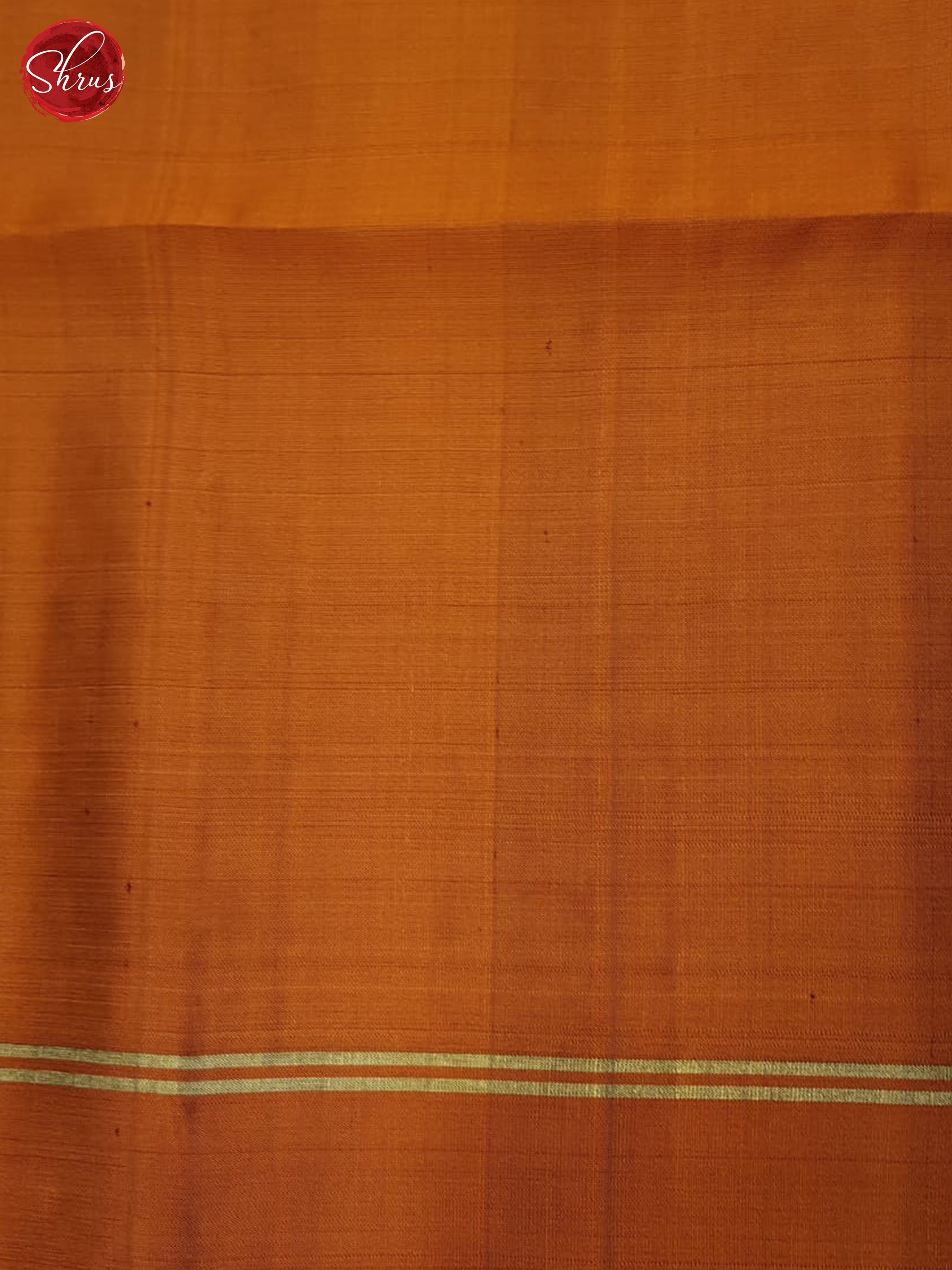 Brown And Brick Orange- SOft Silk Saree - Shop on ShrusEternity.com