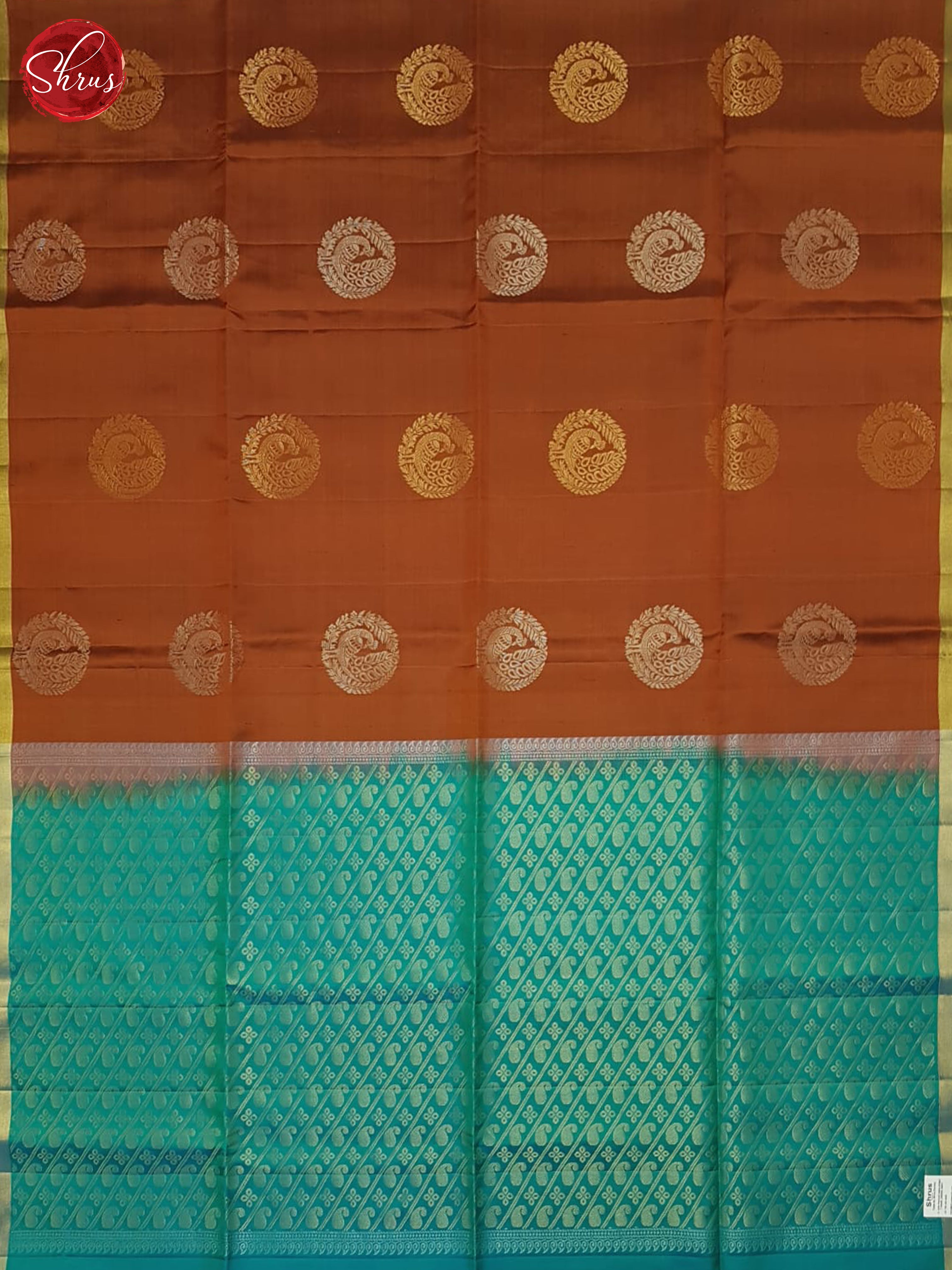 Brown And Blue-Soft Silk Saree - Shop on ShrusEternity.com