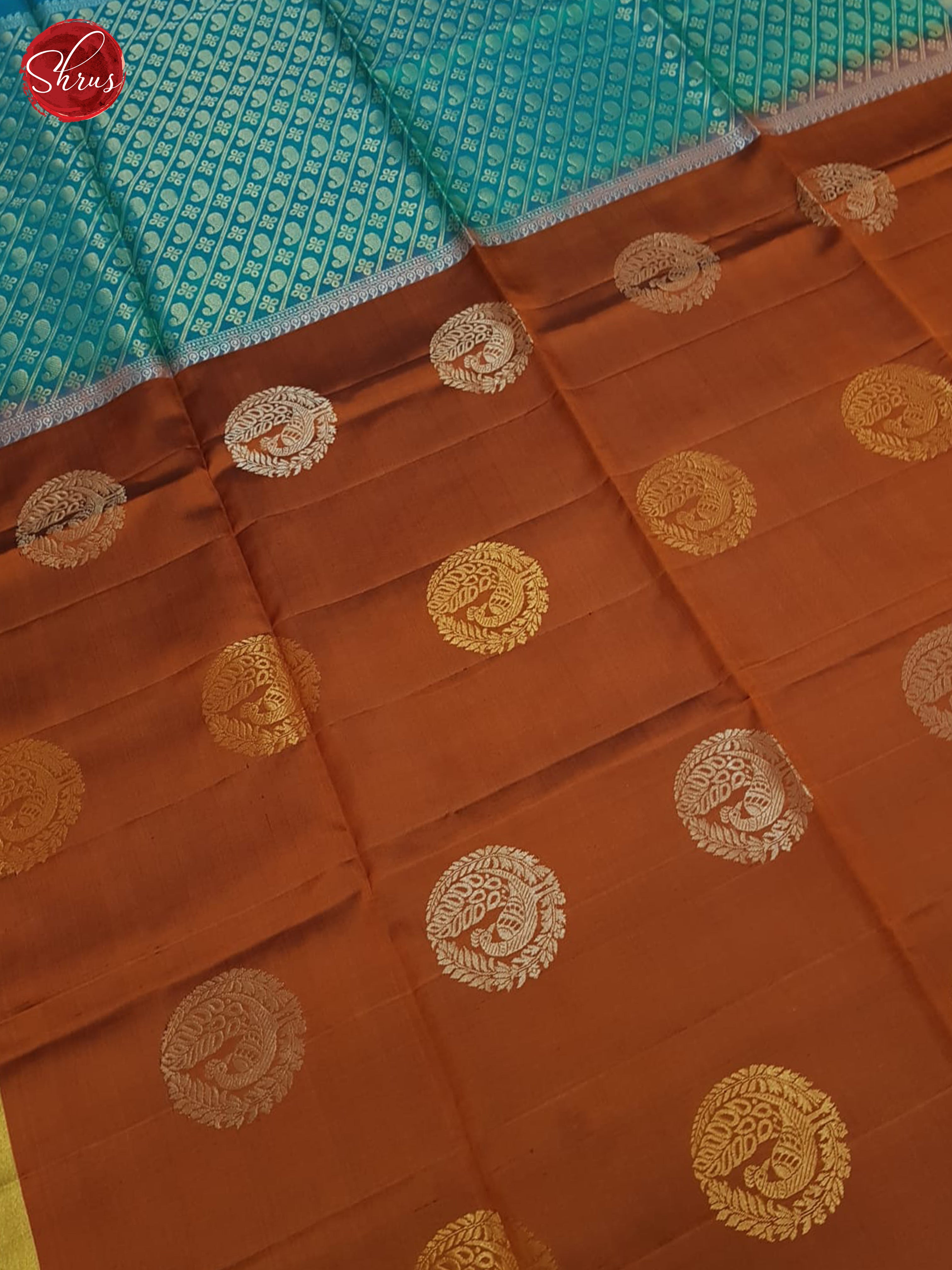 Brown And Blue-Soft Silk Saree - Shop on ShrusEternity.com