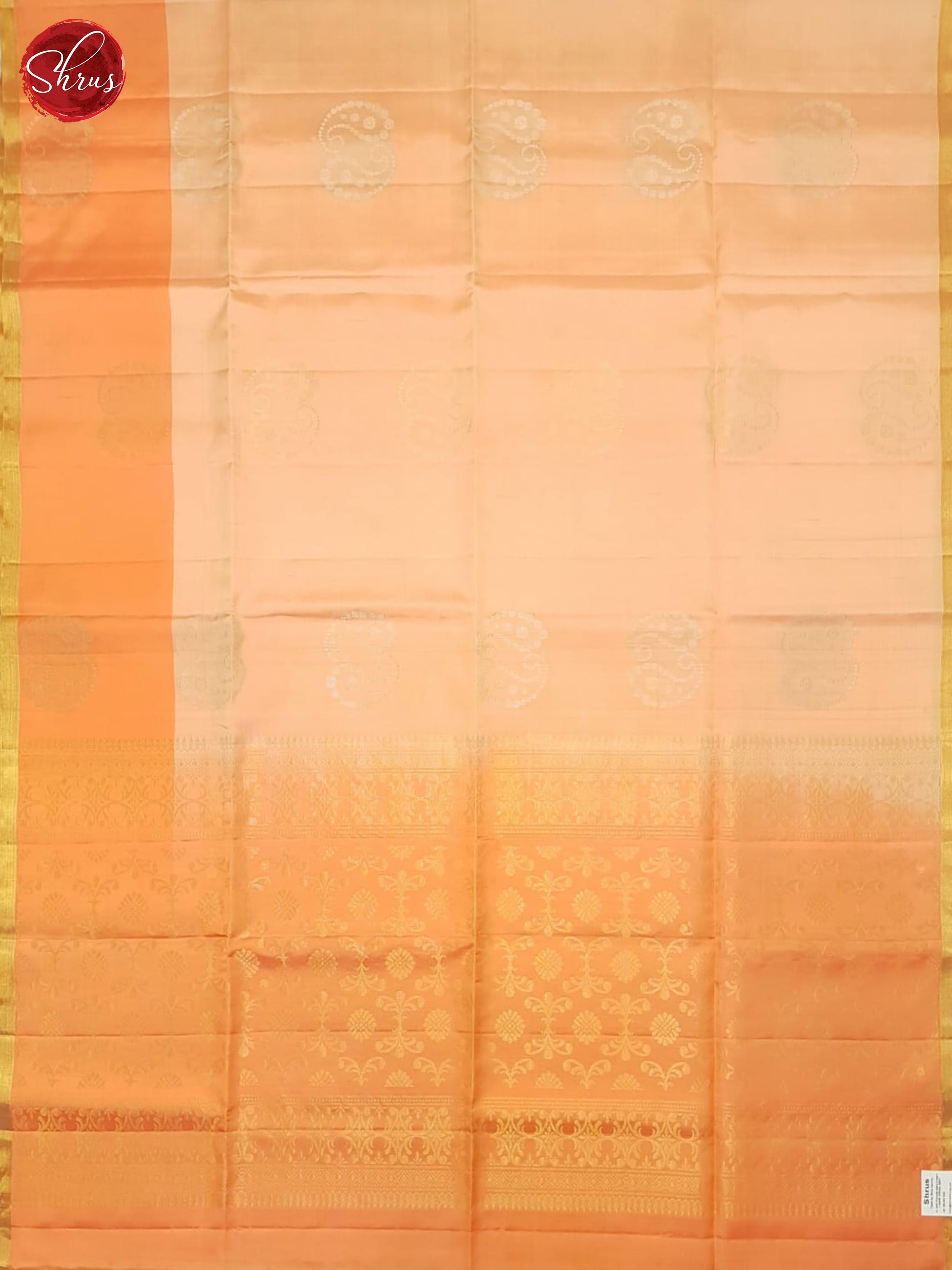 Peach And Orange- Soft Silk Saree - Shop on ShrusEternity.com