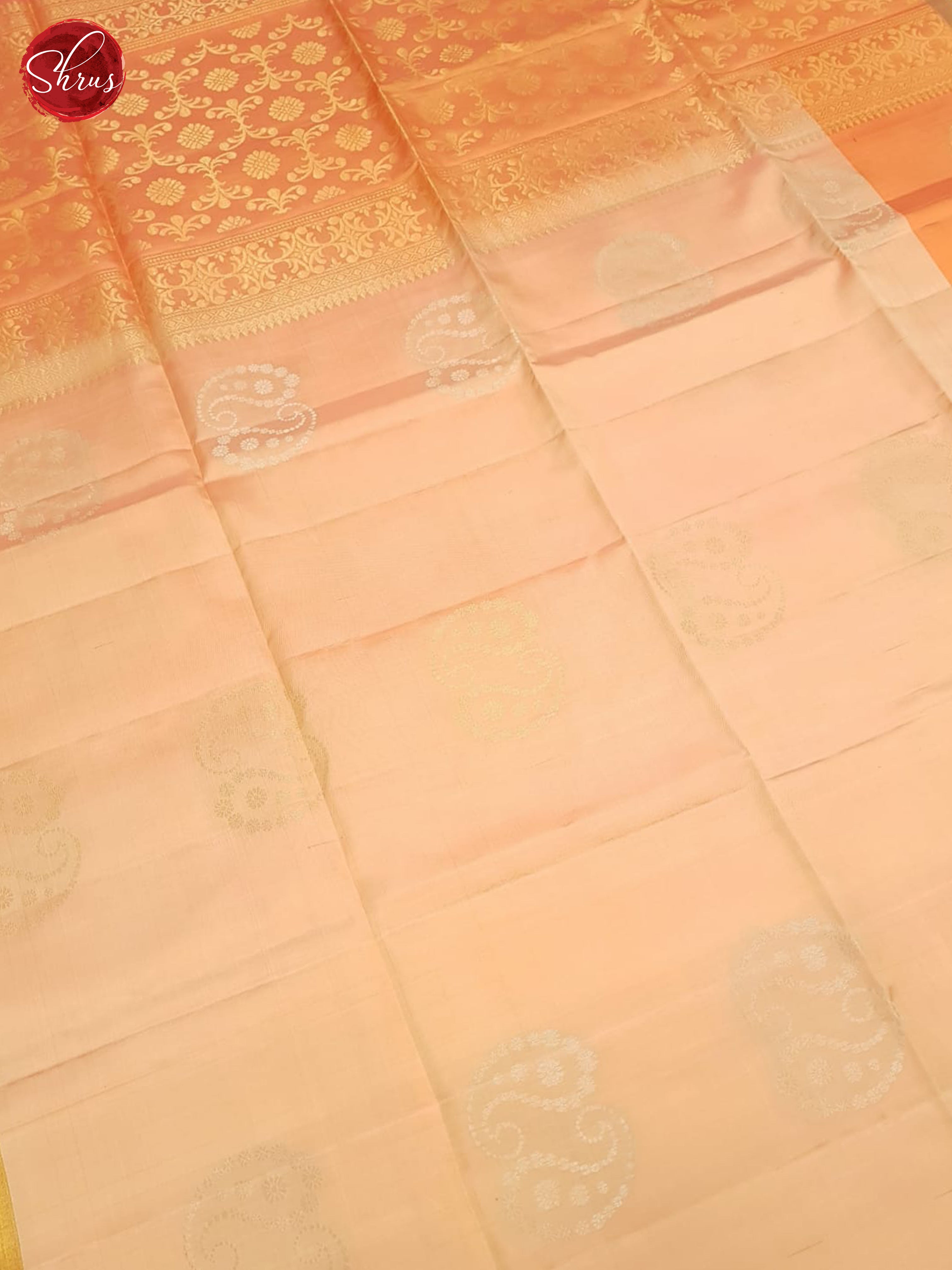 Peach And Orange- Soft Silk Saree - Shop on ShrusEternity.com