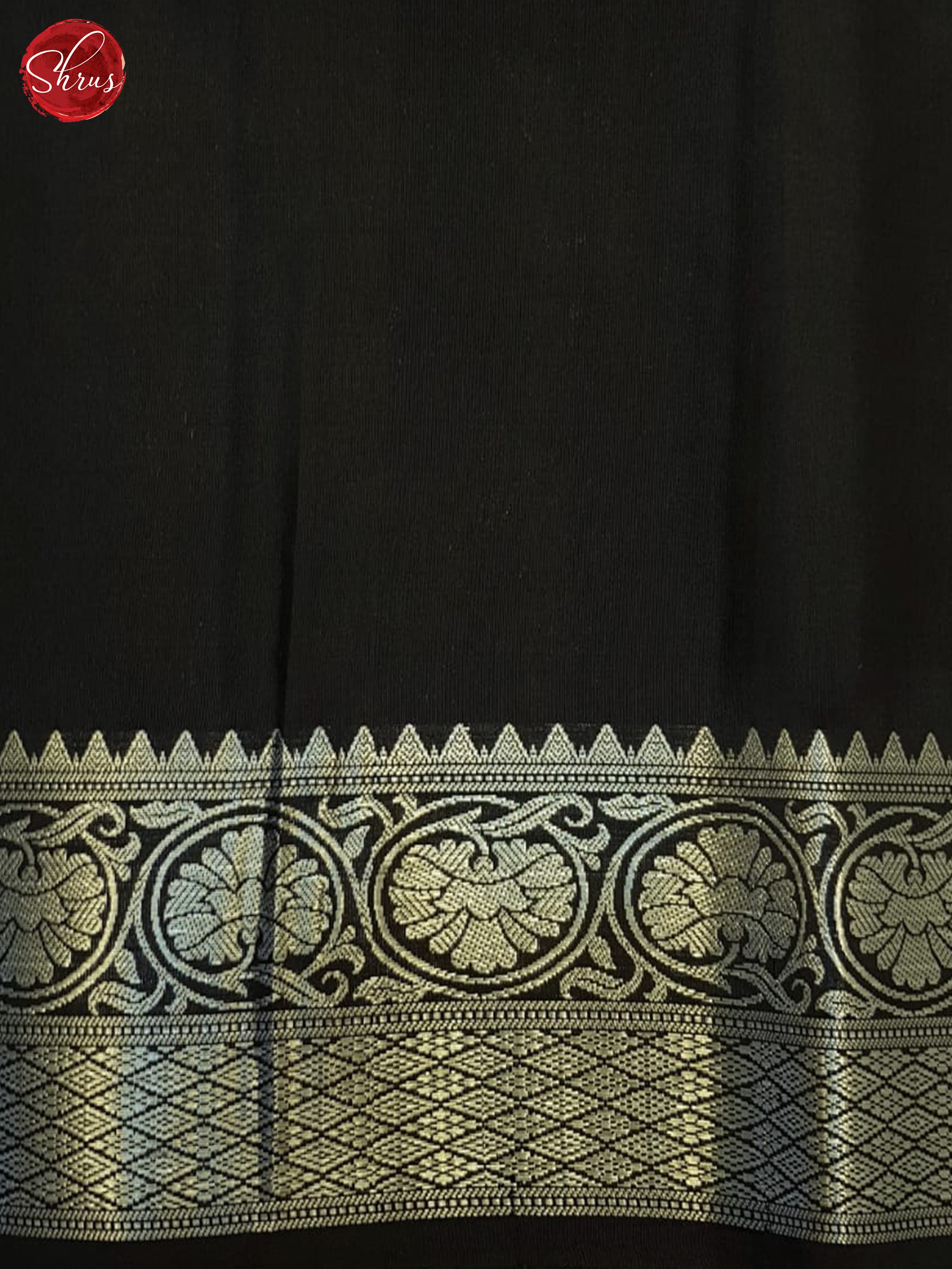 Cream And Black- Soft Silk Saree - Shop on ShrusEternity.com