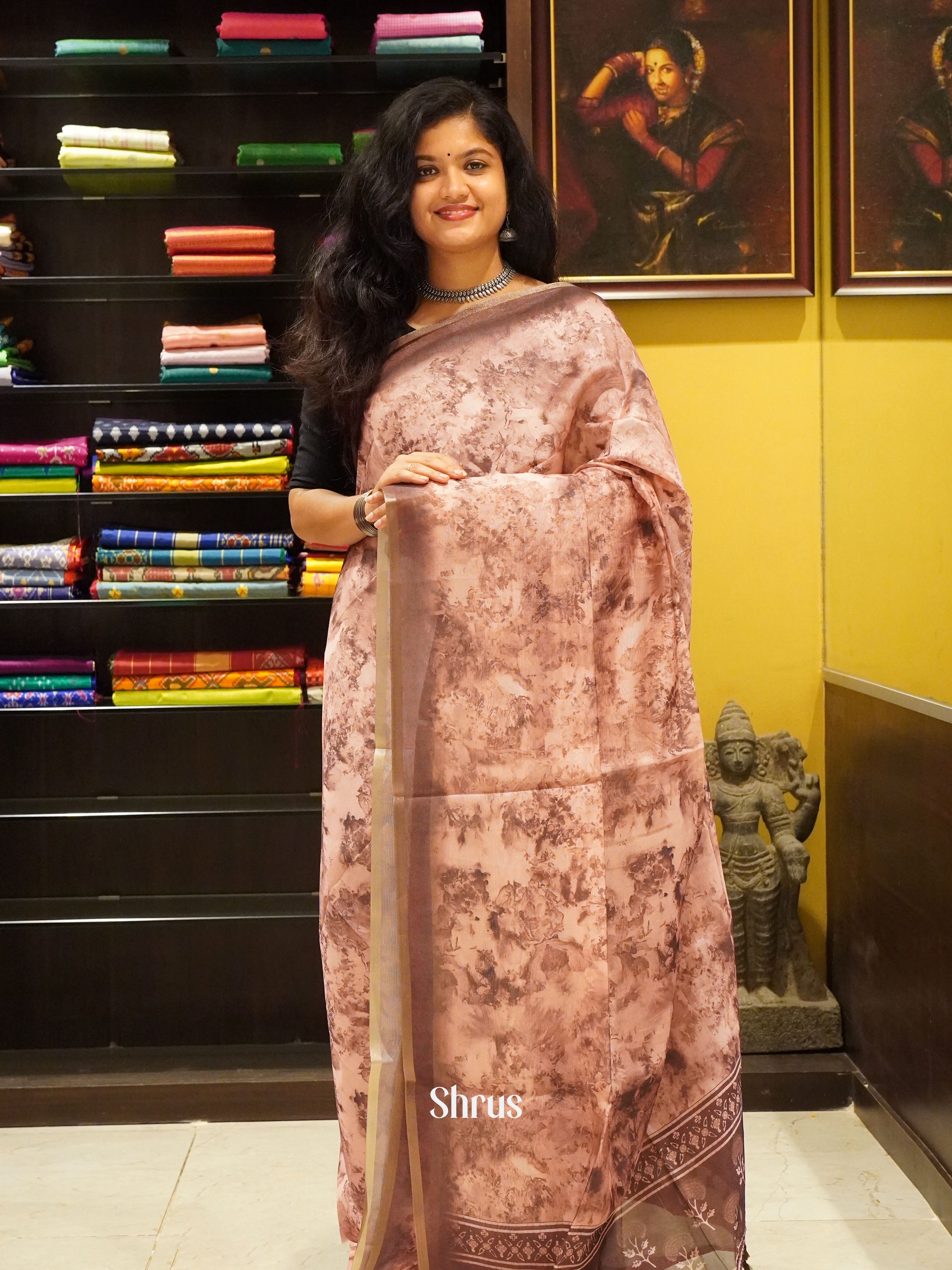 Brown - Semi Organza - Shop on ShrusEternity.com