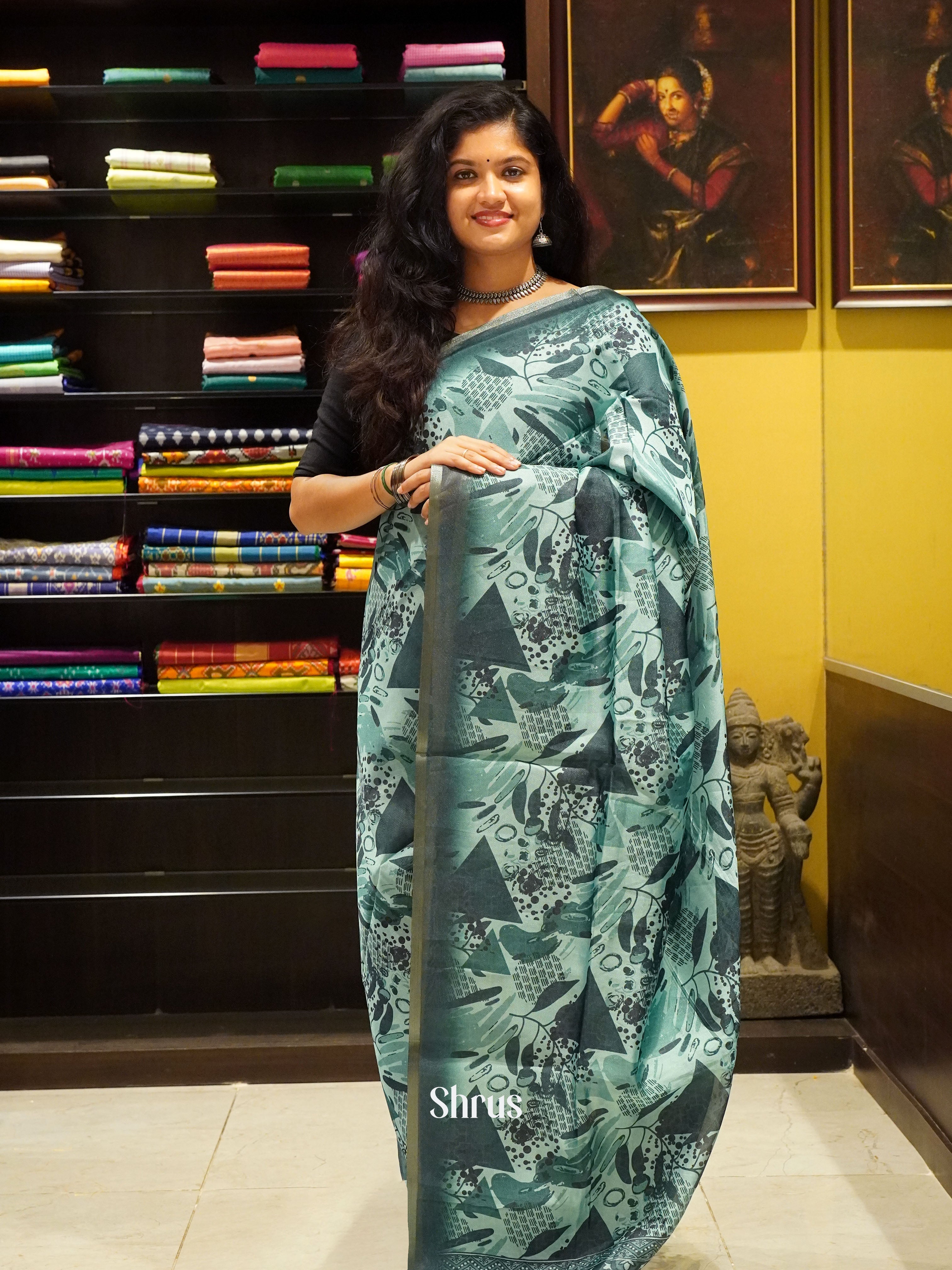 Green - Semi Organza - Shop on ShrusEternity.com