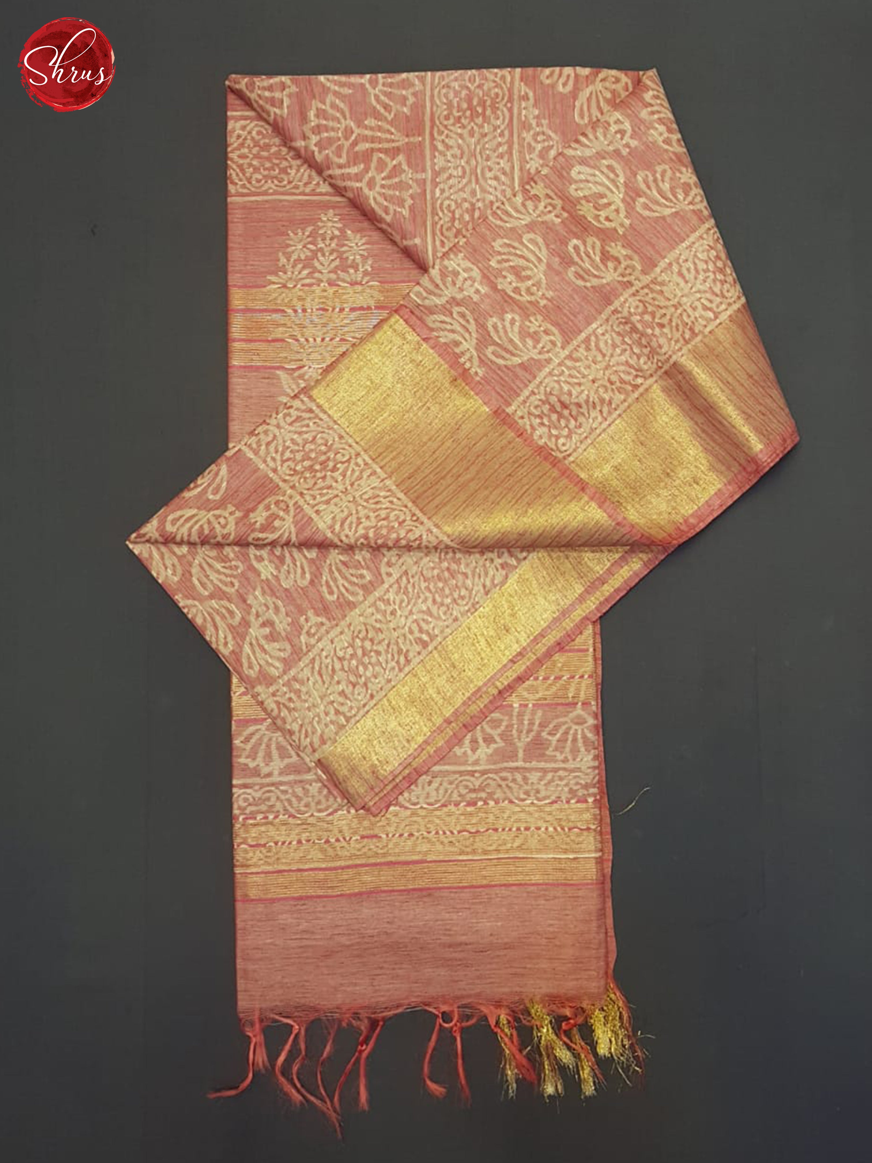 Pink(Single Tone)- Semi Gicha Saree - Shop on ShrusEternity.com