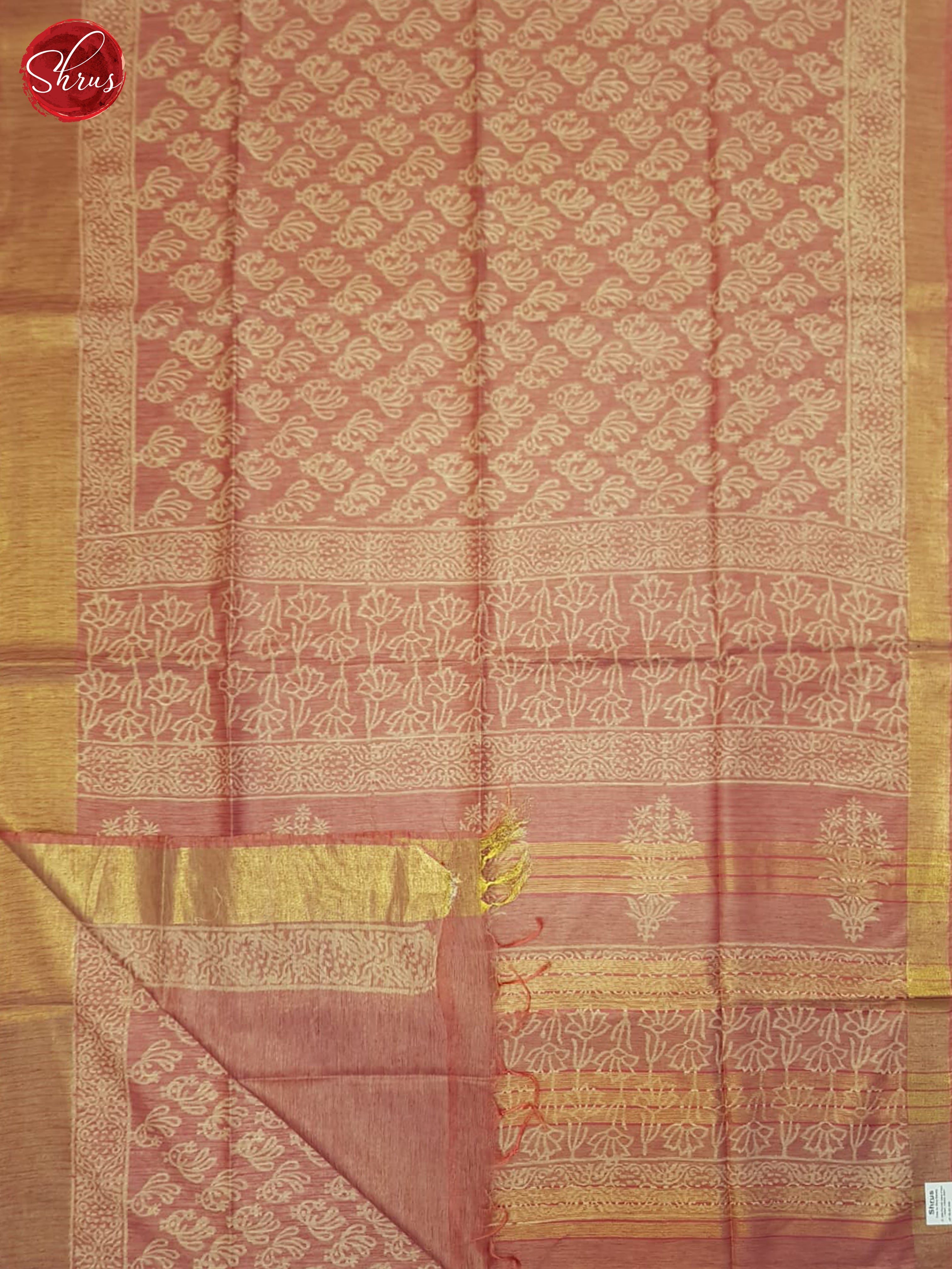 Pink(Single Tone)- Semi Gicha Saree - Shop on ShrusEternity.com