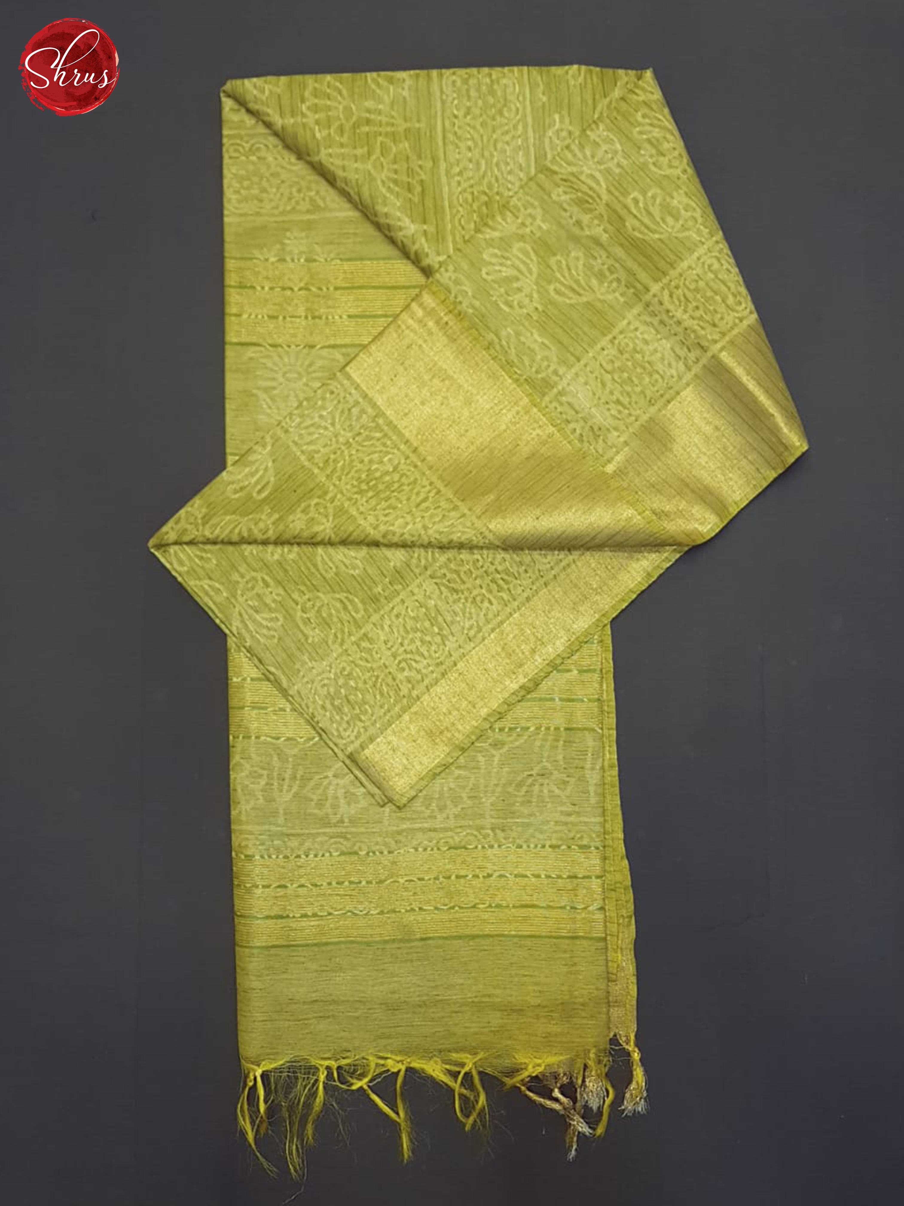 Green(Single Tone)- Semi Gicha Saree - Shop on ShrusEternity.com