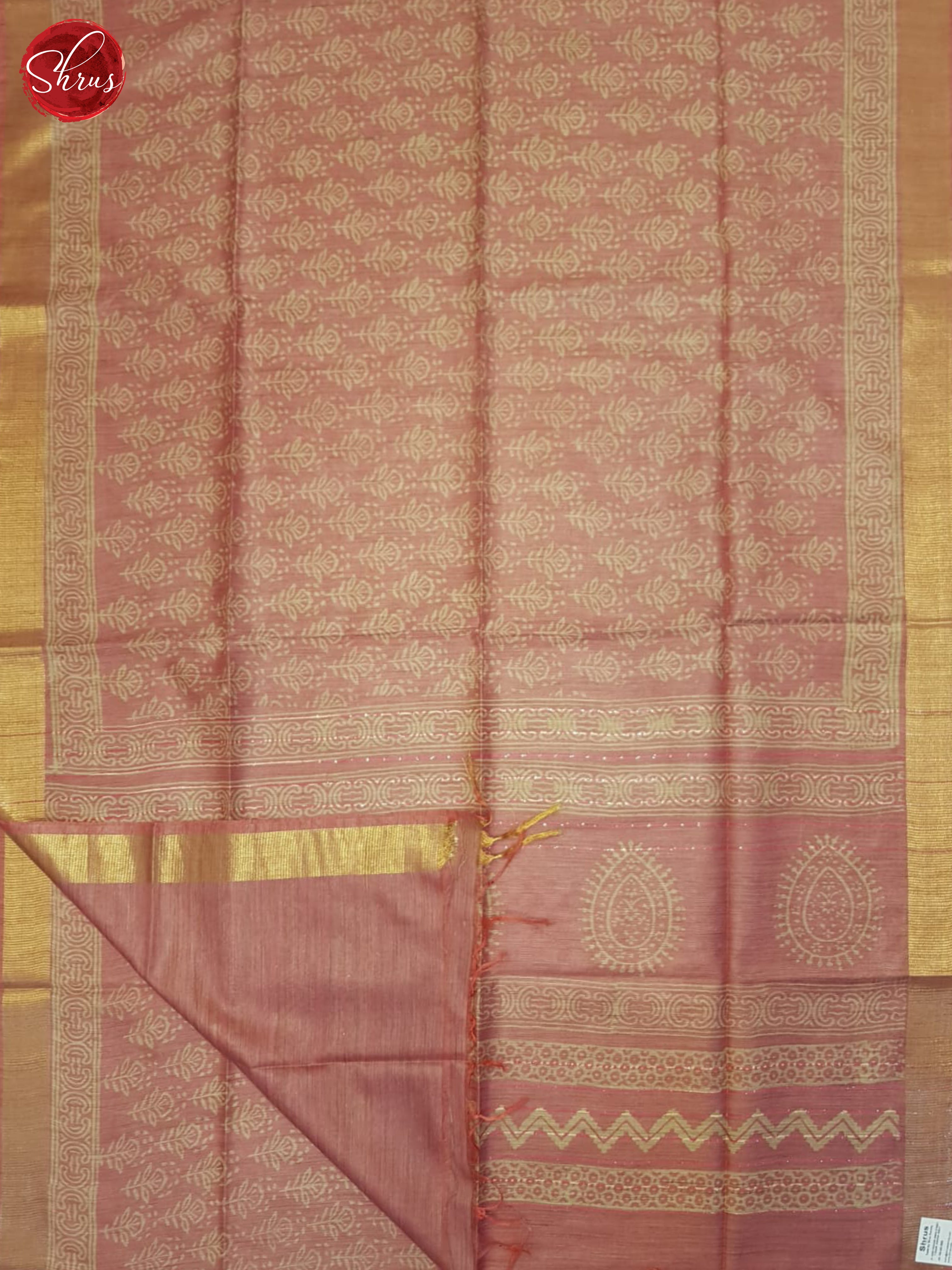 Pink(Single Tone)- Semi Gicha Saree - Shop on ShrusEternity.com