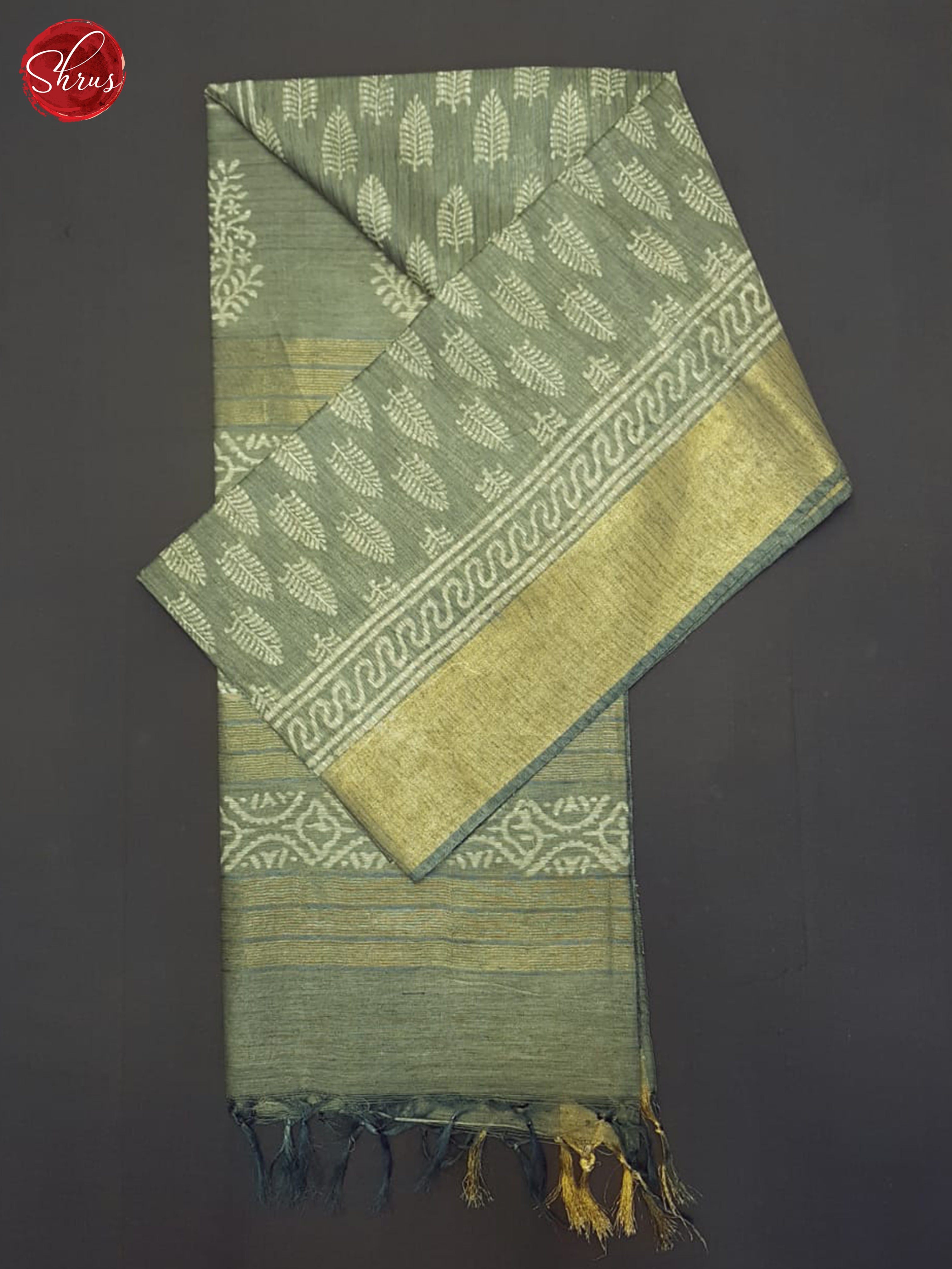 Grey(single Tone)- Semi Gicha Saree - Shop on ShrusEternity.com