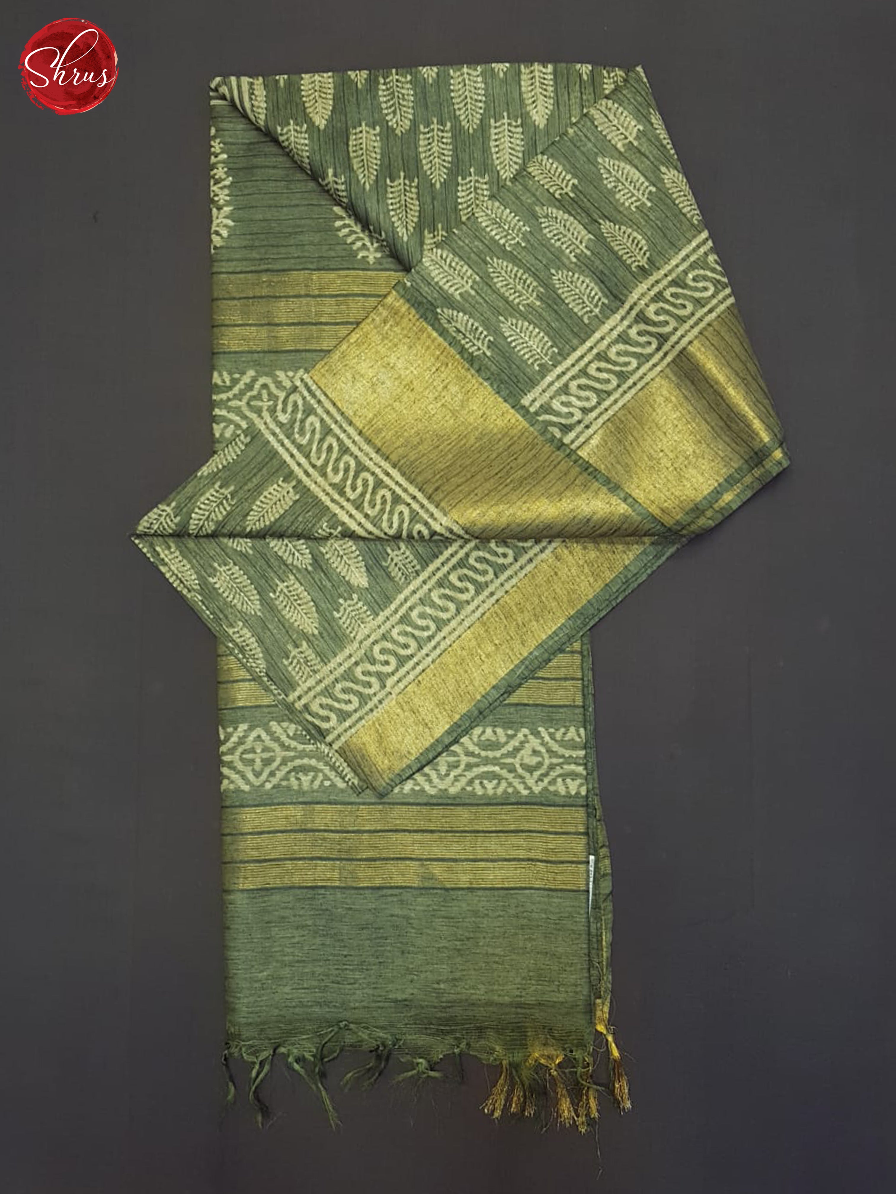Green(Single Tone)- Semi Gicha Saree - Shop on ShrusEternity.com
