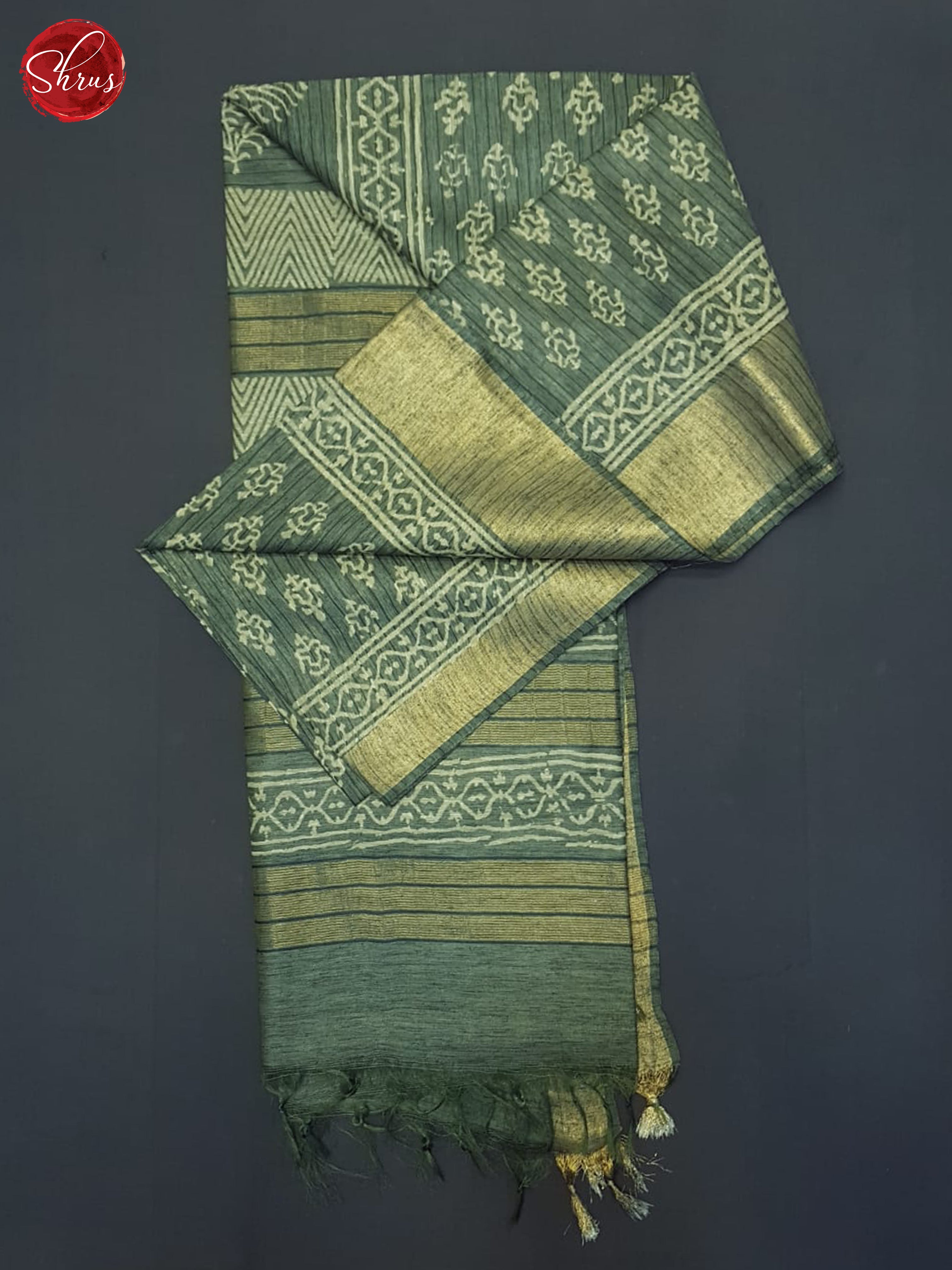 Green(Single Tone)- Semi Gicha Saree - Shop on ShrusEternity.com