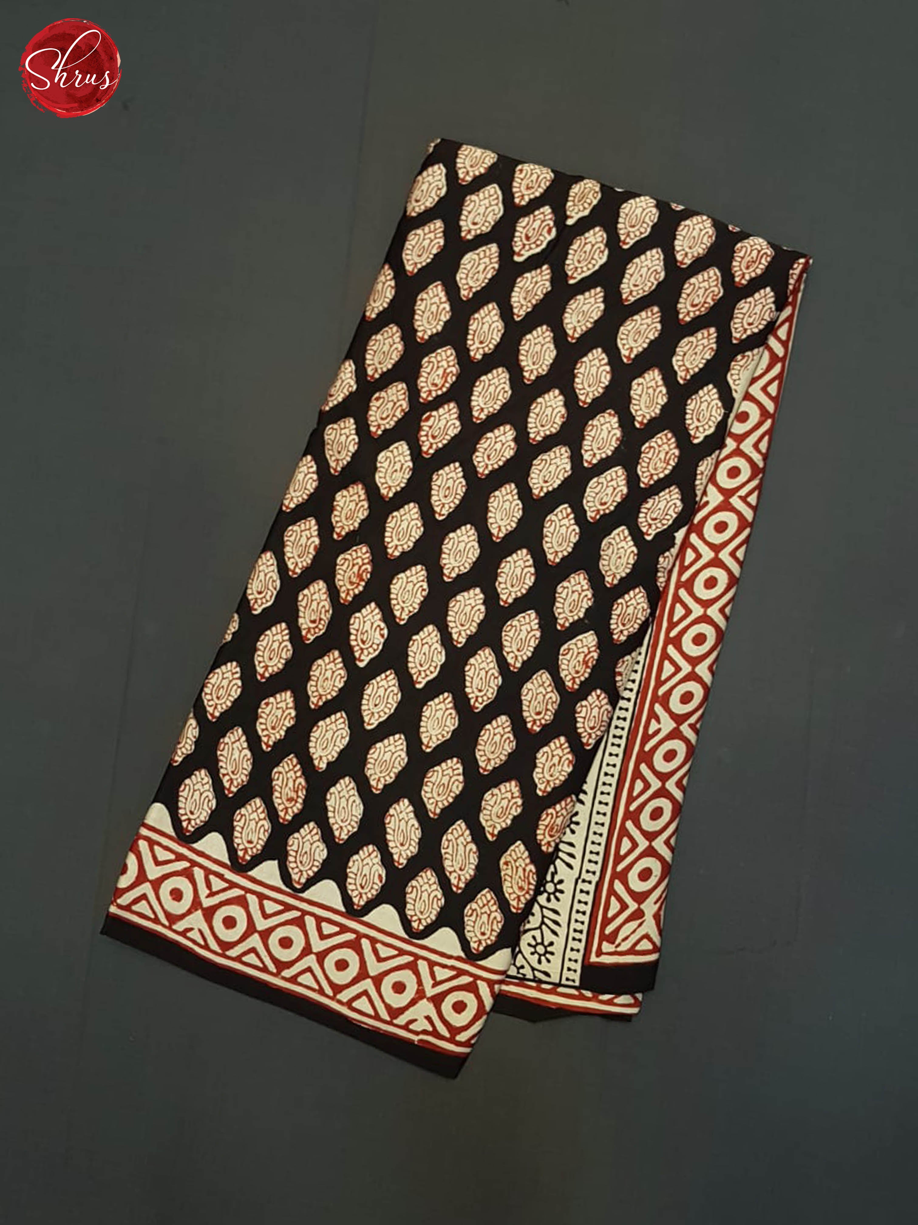 Black & Red - Modal Silk Saree - Shop on ShrusEternity.com