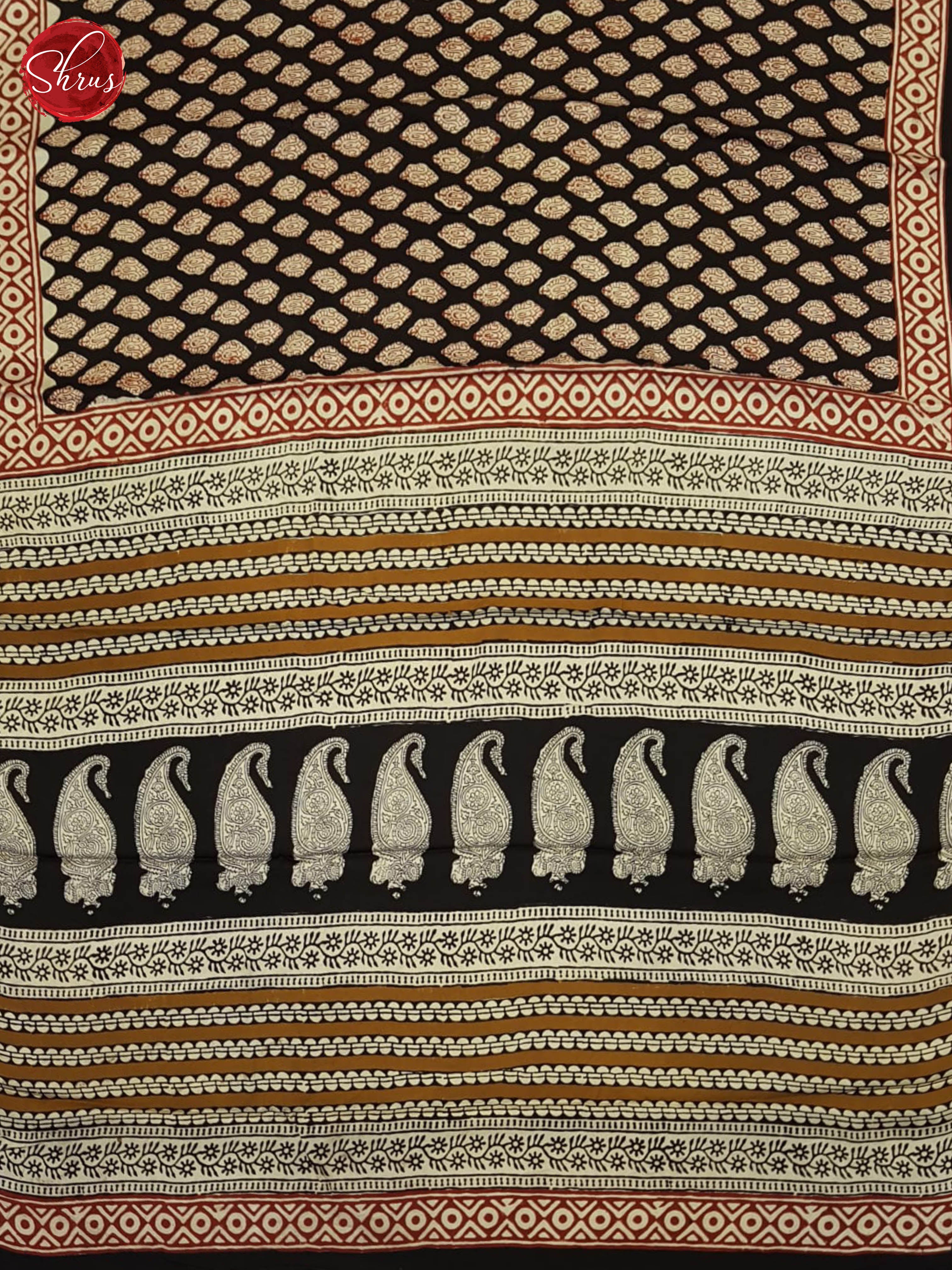 Black & Red - Modal Silk Saree - Shop on ShrusEternity.com