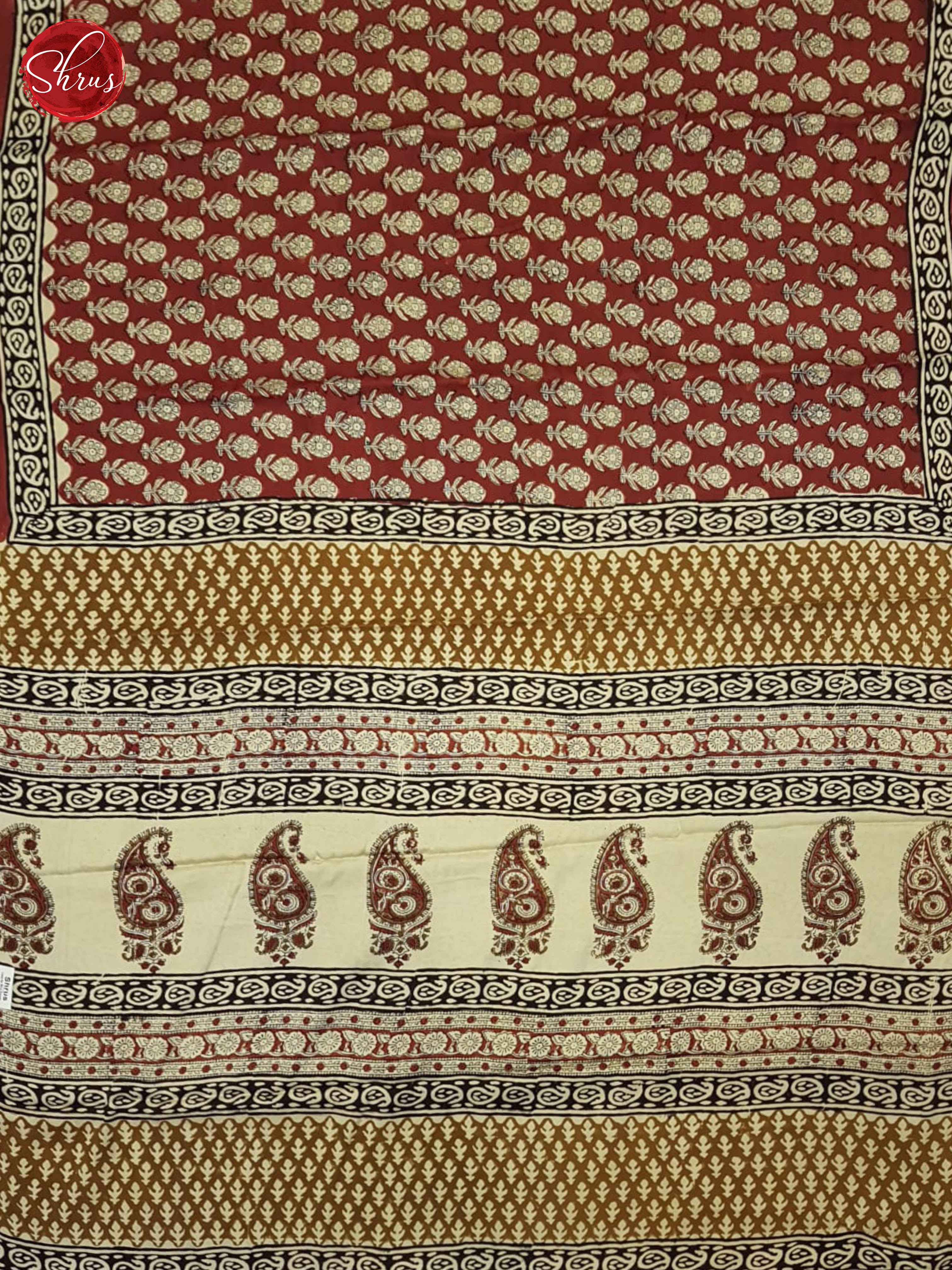 Red &Cream - Modal Silk Saree - Shop on ShrusEternity.com