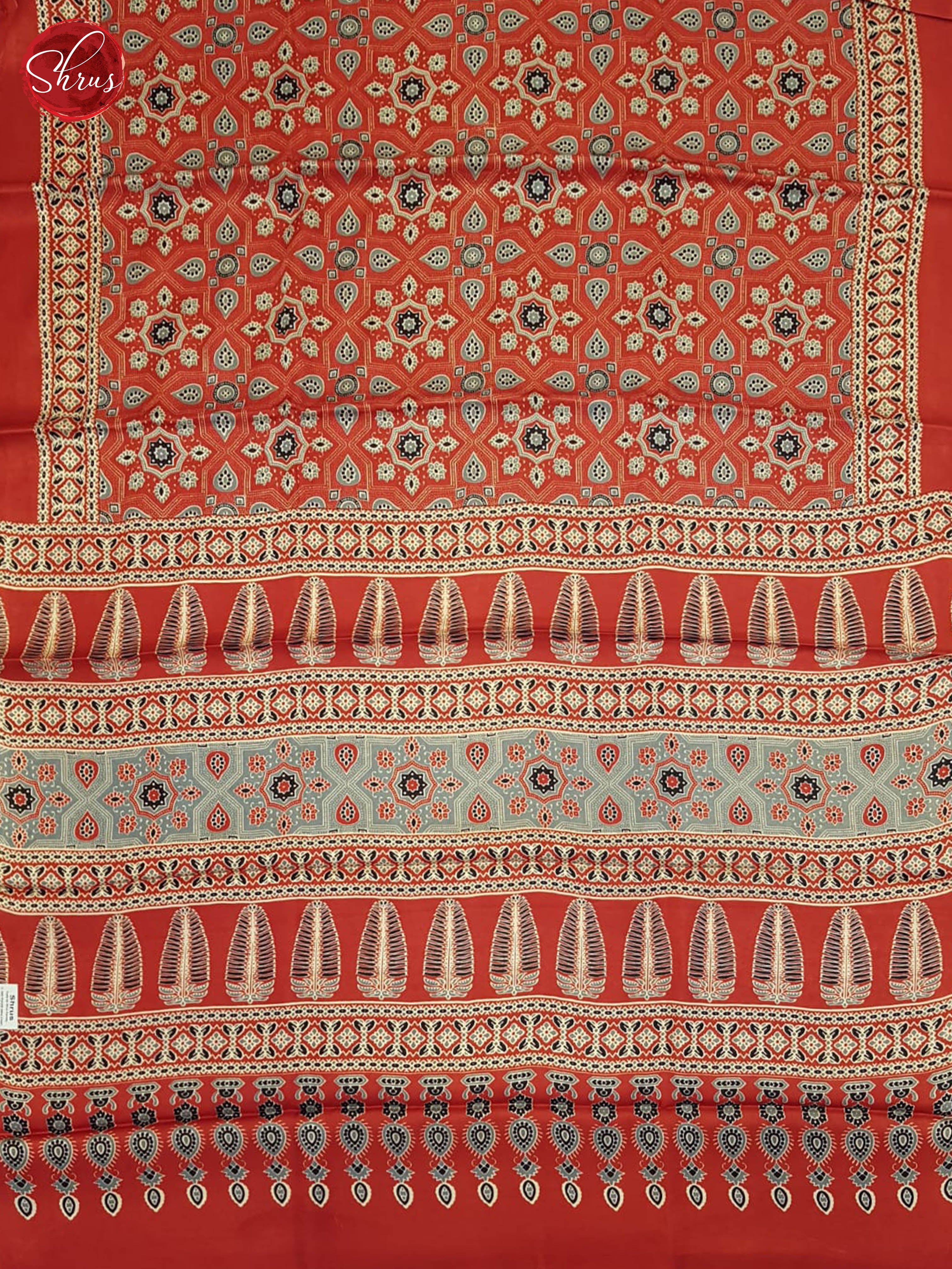 Red - Modal Silk Saree - Shop on ShrusEternity.com