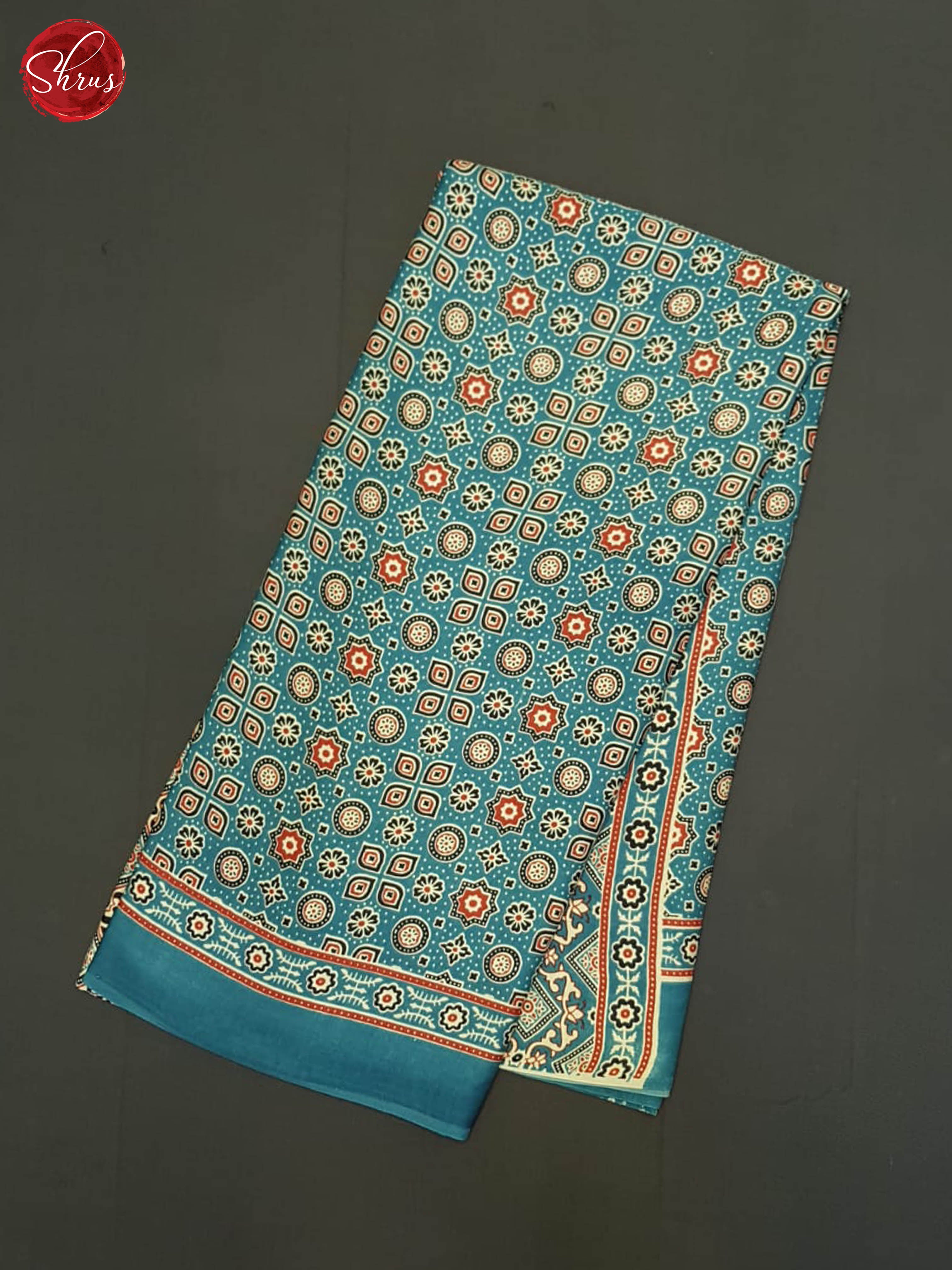 Blue & Red - Modal Silk Saree - Shop on ShrusEternity.com