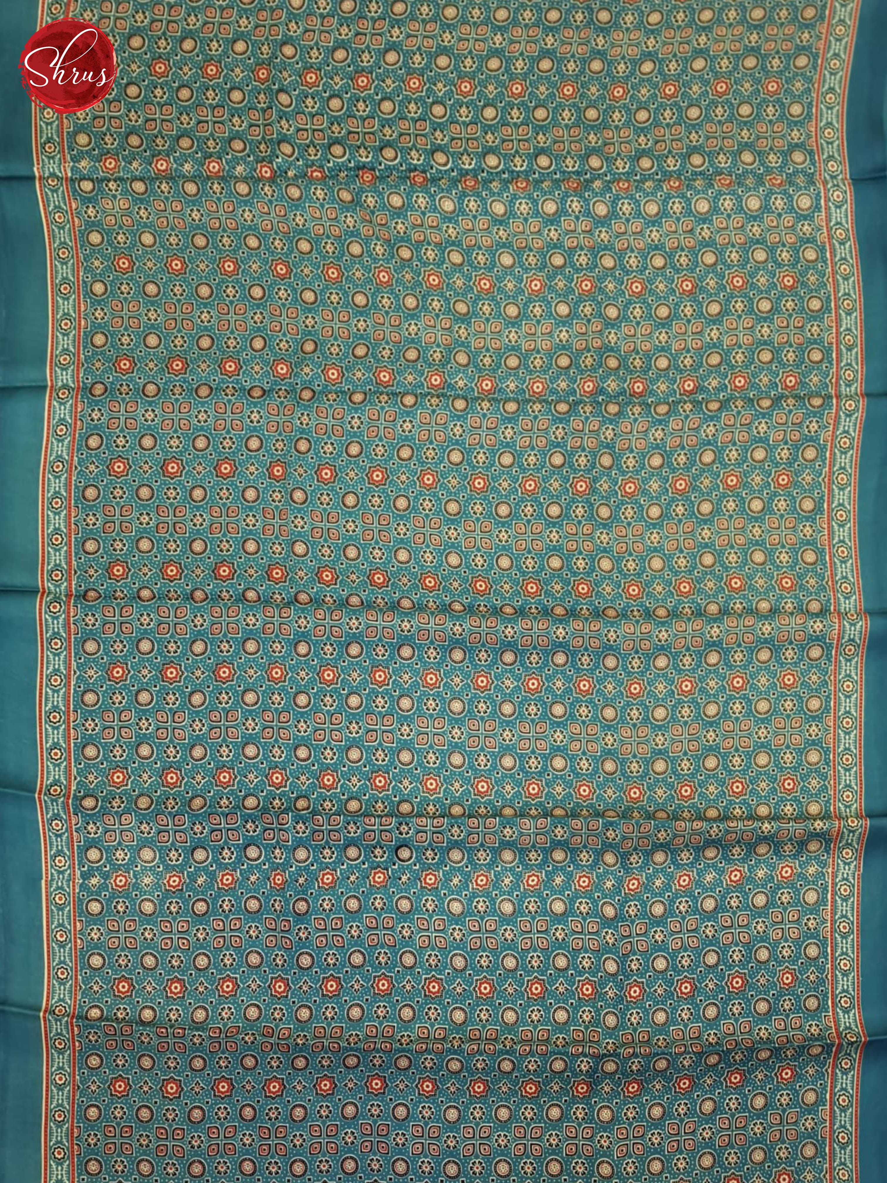 Blue & Red - Modal Silk Saree - Shop on ShrusEternity.com