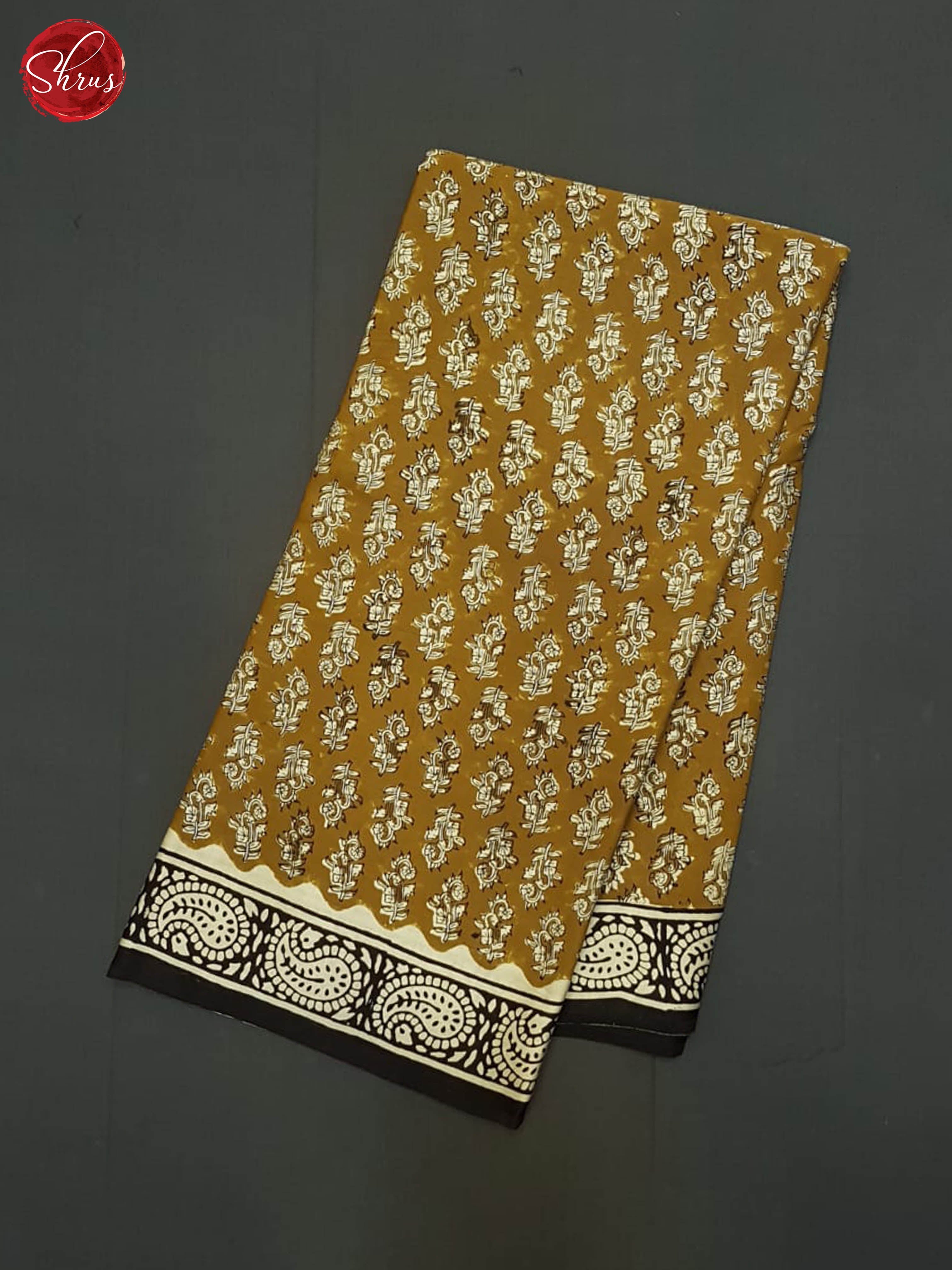 Mustard & Cream - Modal Silk Saree - Shop on ShrusEternity.com