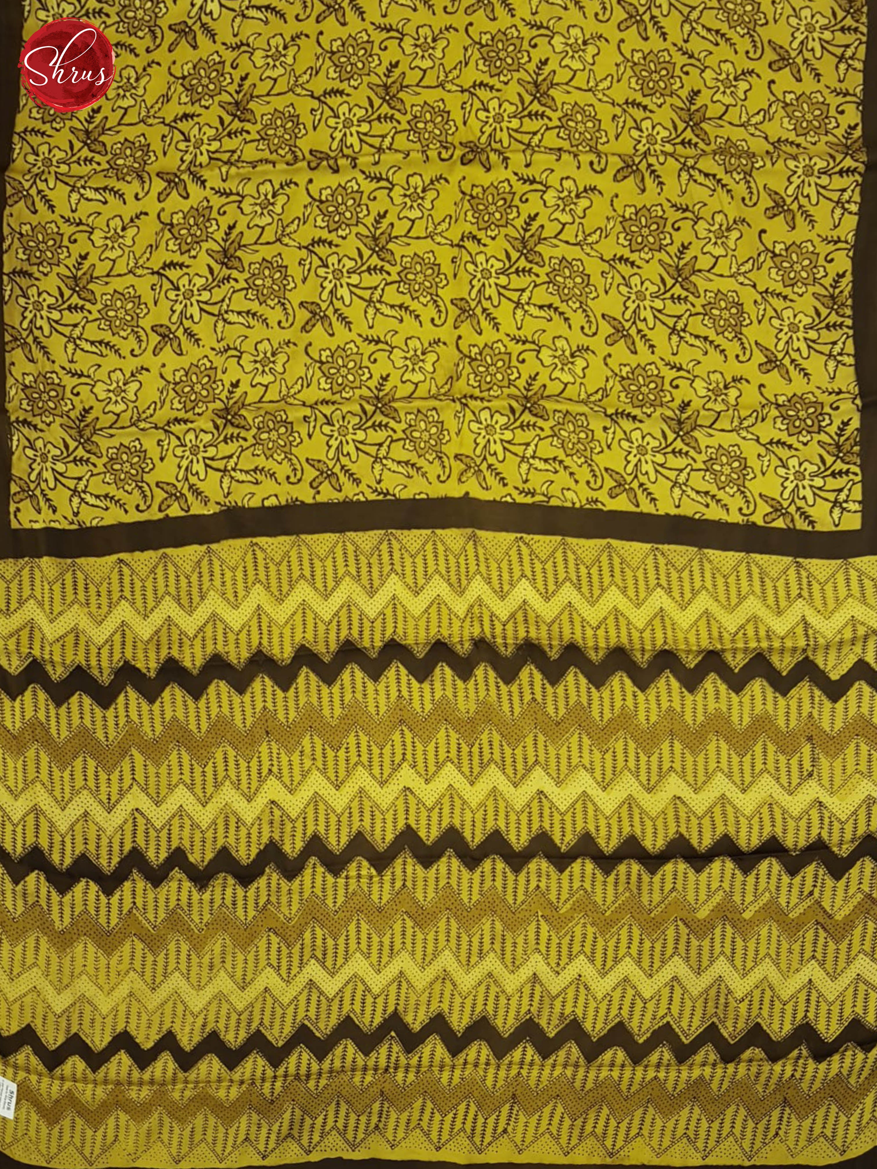 Mustard & Brown - Modal Silk Saree - Shop on ShrusEternity.com