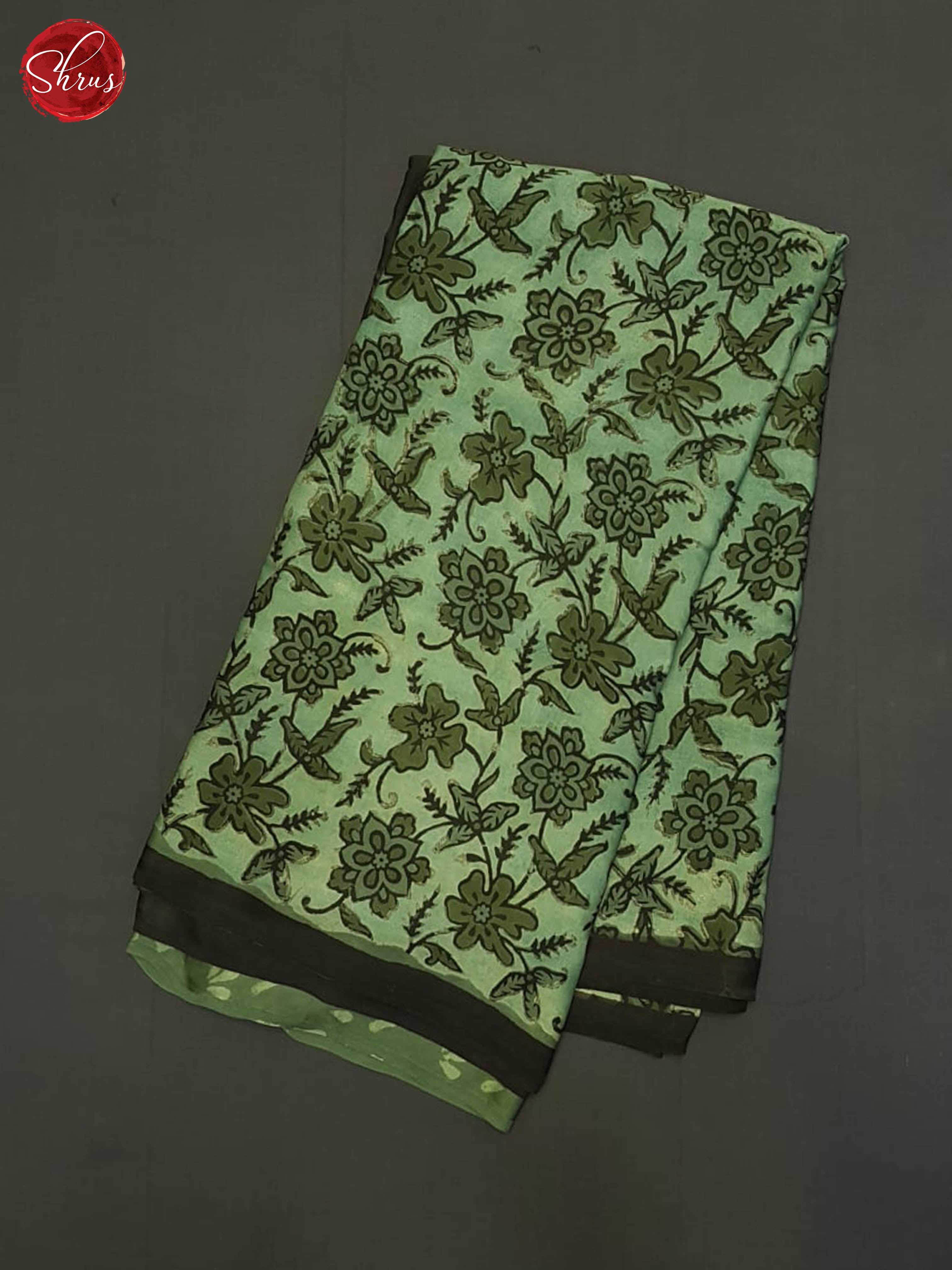 Green & Black - Modal Silk Saree - Shop on ShrusEternity.com