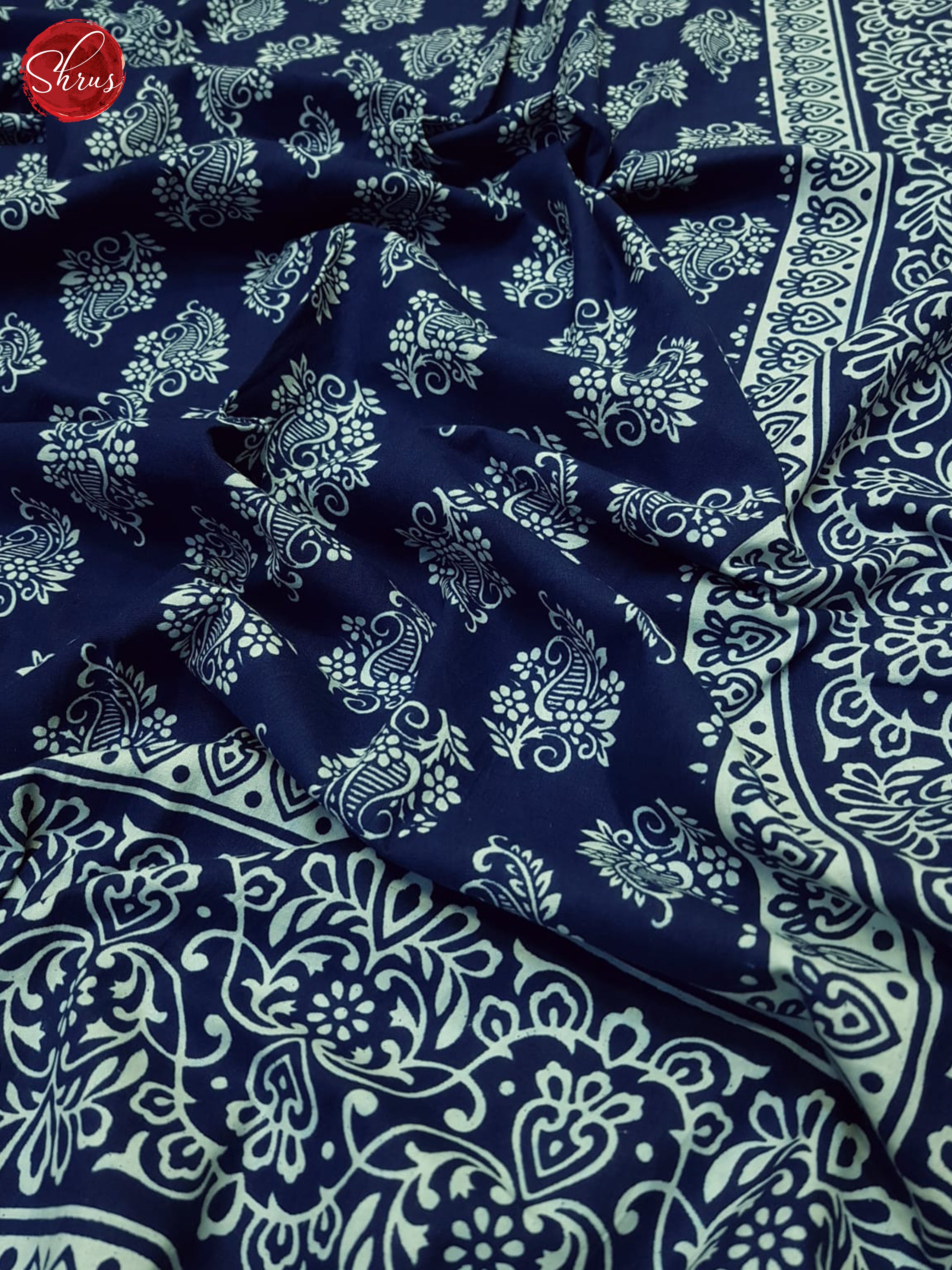 Blue- Jaipuri Block Printed Double Bed Spread - Shop on ShrusEternity.com