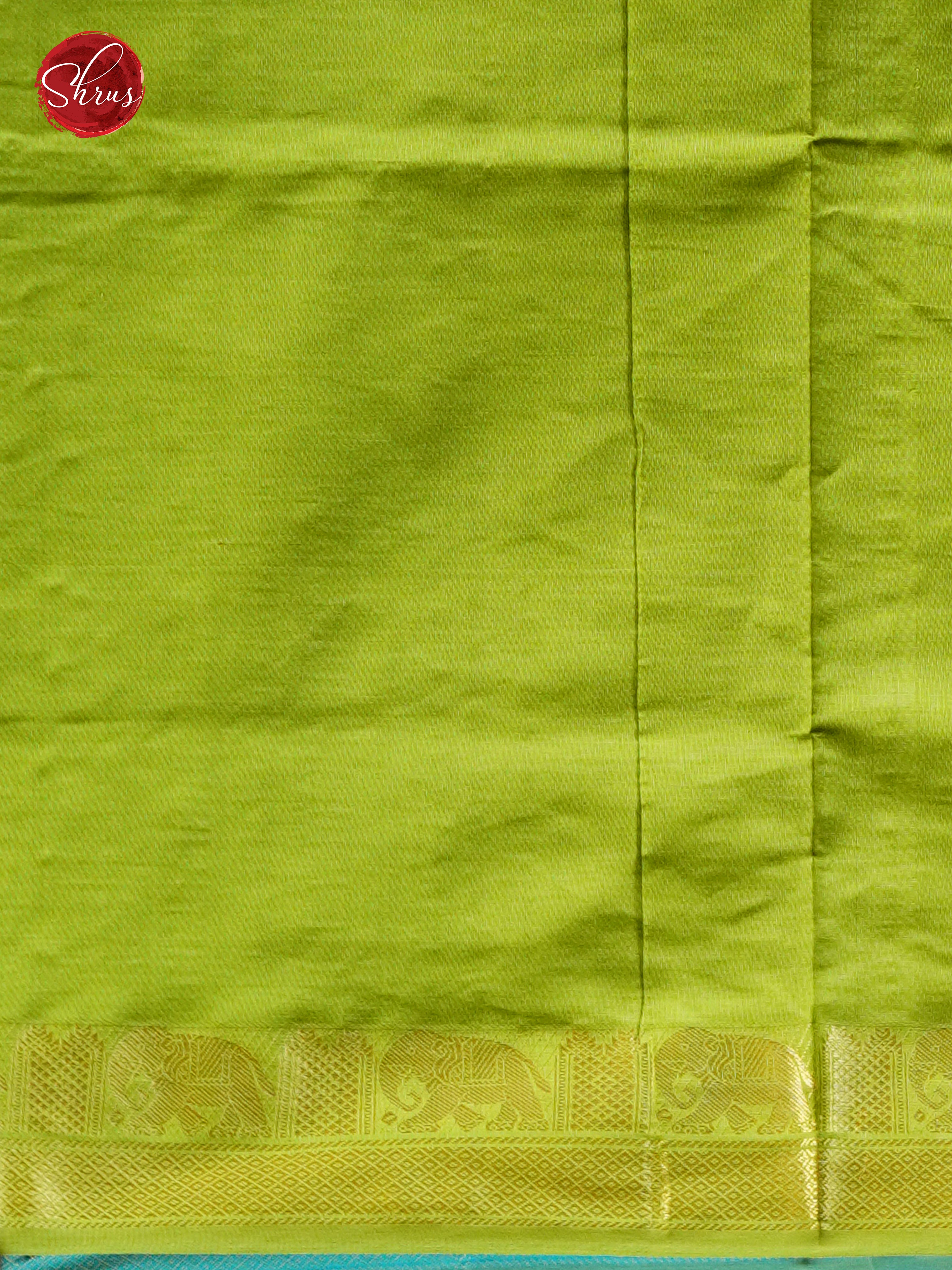Blue & Green - Silk cotton-half pure Saree - Shop on ShrusEternity.com