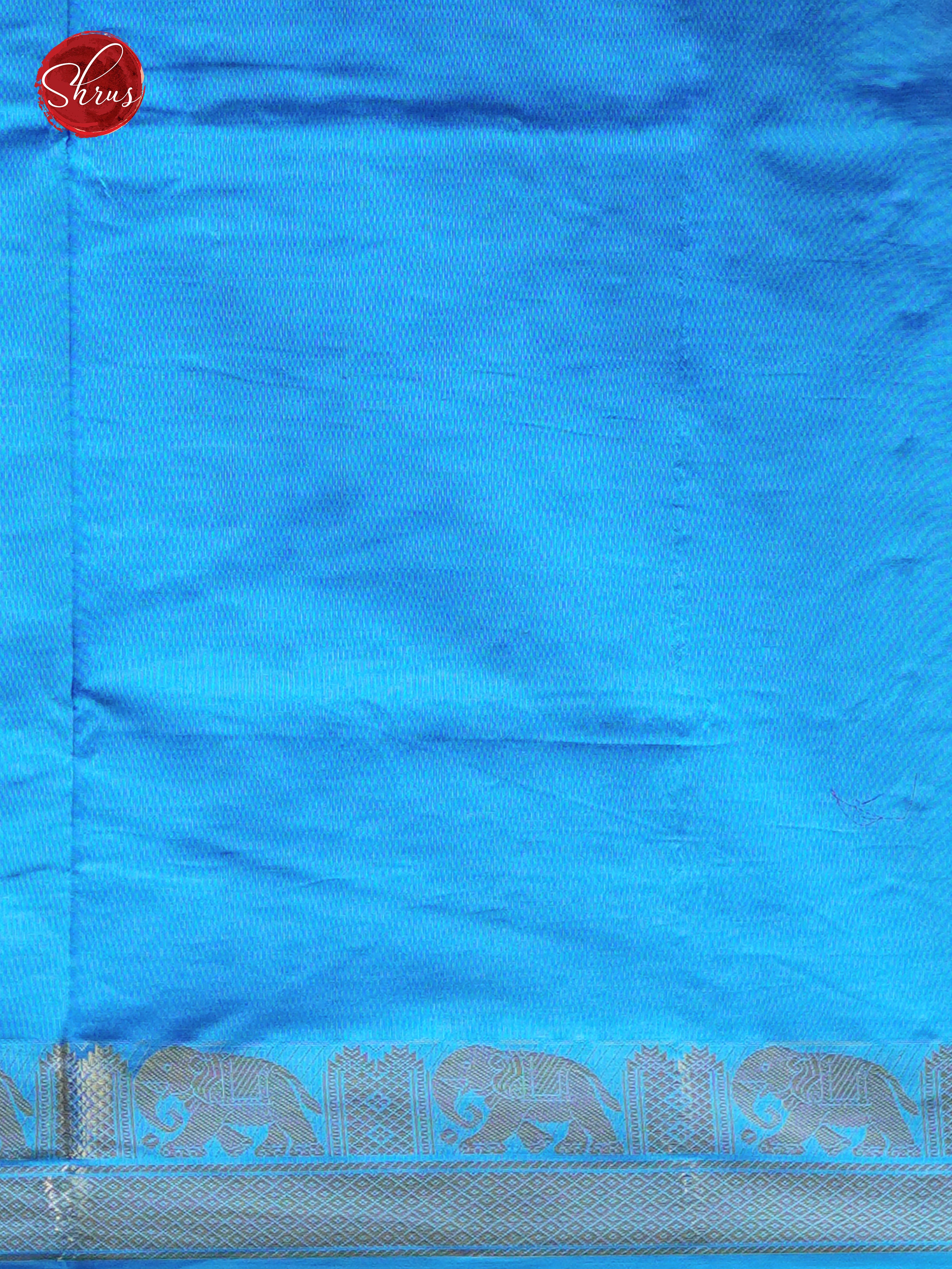 Pink &  Blue - Silk  Cotton- Half pure Saree - Shop on ShrusEternity.com