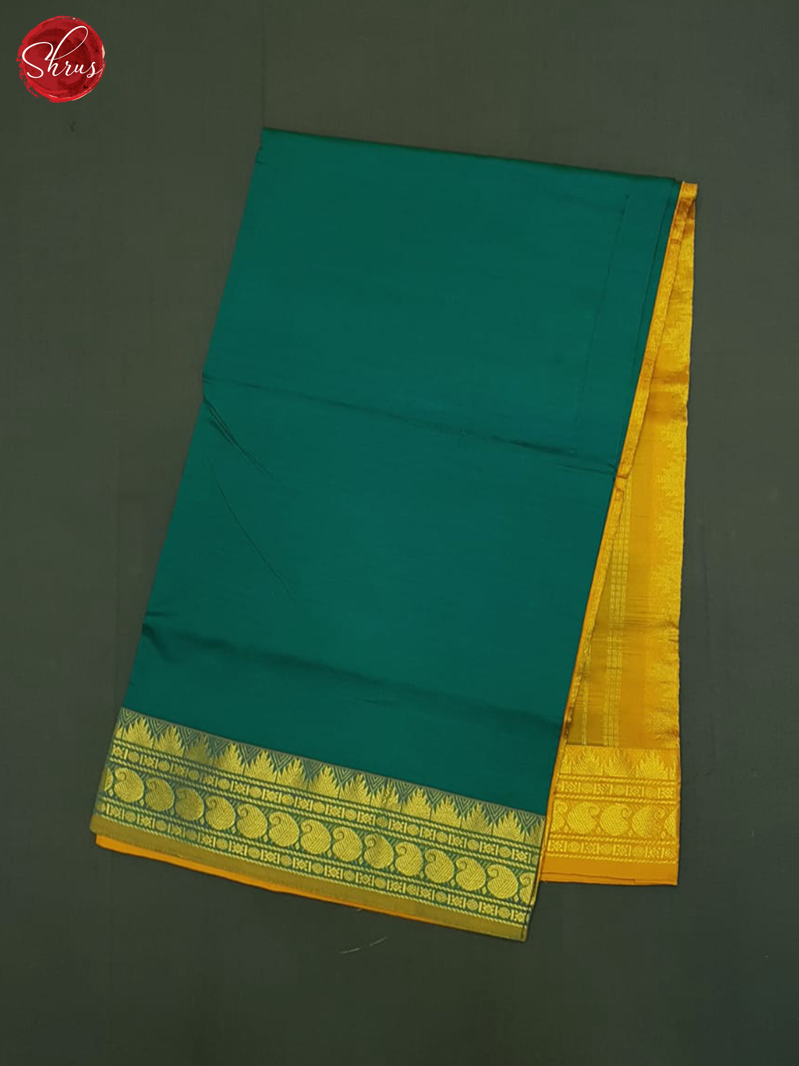 Green And Mustard-Silk cotton half-pure Saree - Shop on ShrusEternity.com