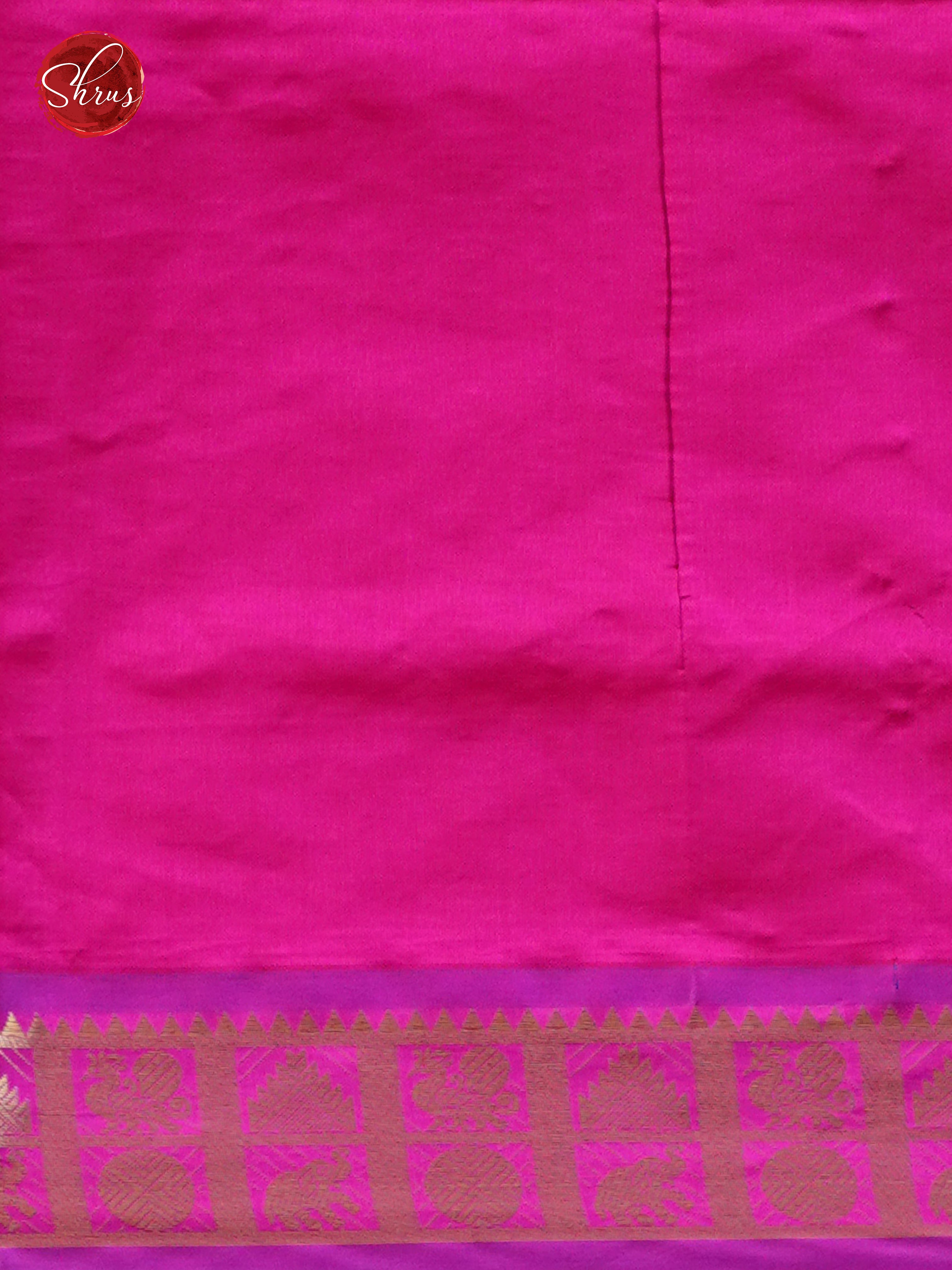Blue & Pink  - Silk cotton-half pure Saree