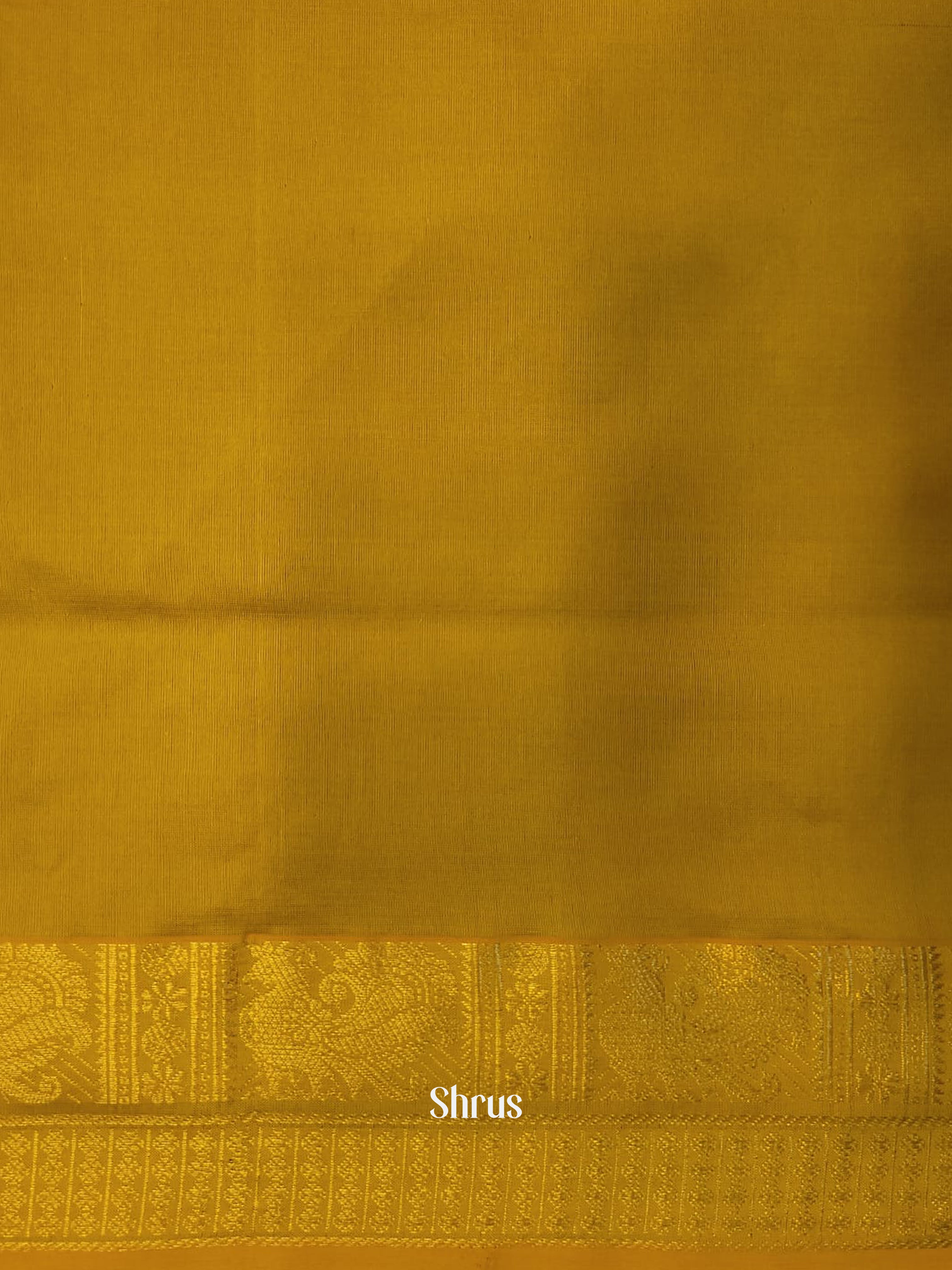 Green & Yellow- Silk cotton-half pure Saree - Shop on ShrusEternity.com