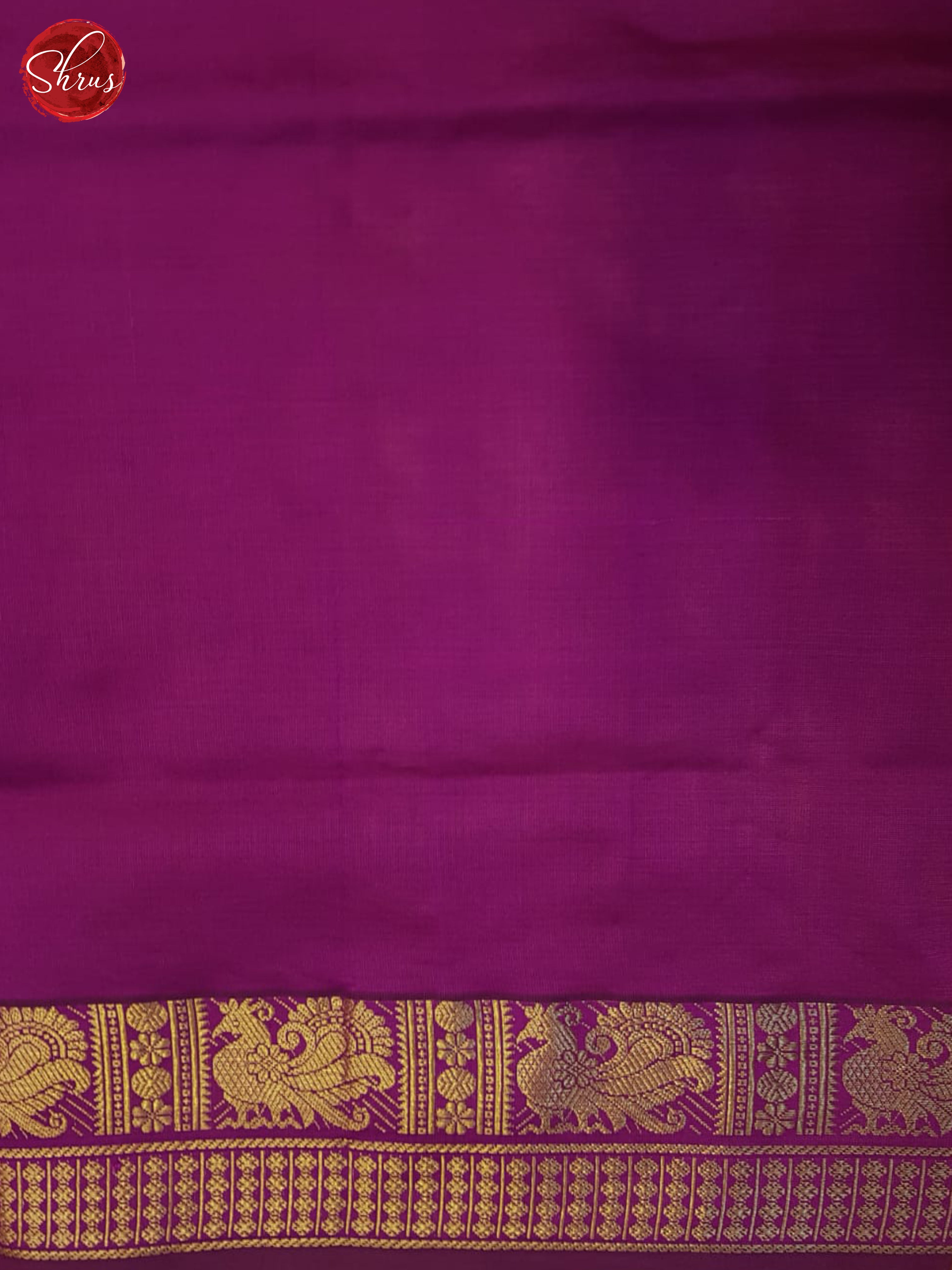 Mambala Yellow And Purple- Silk Cotton Half-pure Saree - Shop on ShrusEternity.com