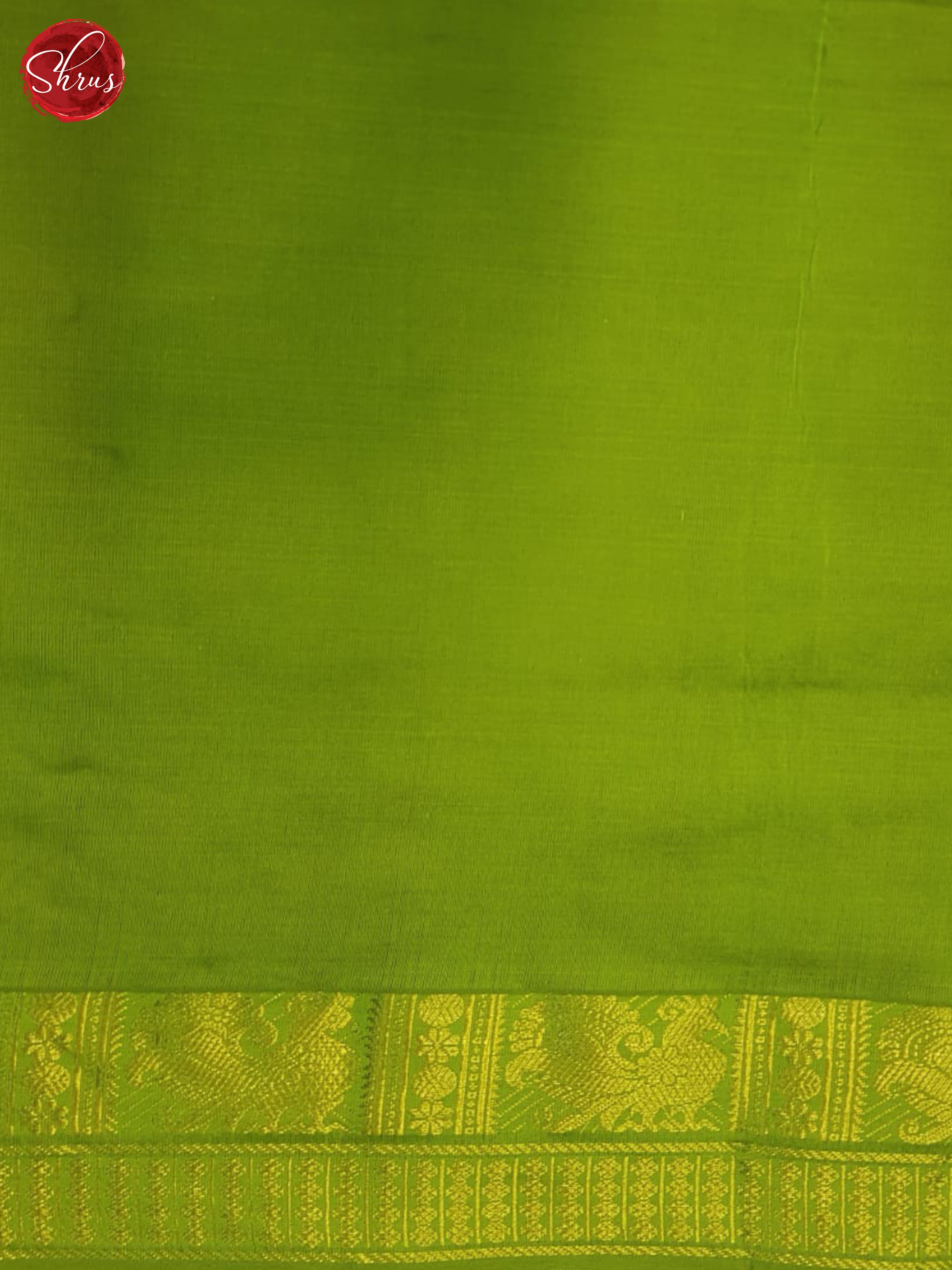 Pink And Green- Silk Cotton Half-pure Saree - Shop on ShrusEternity.com